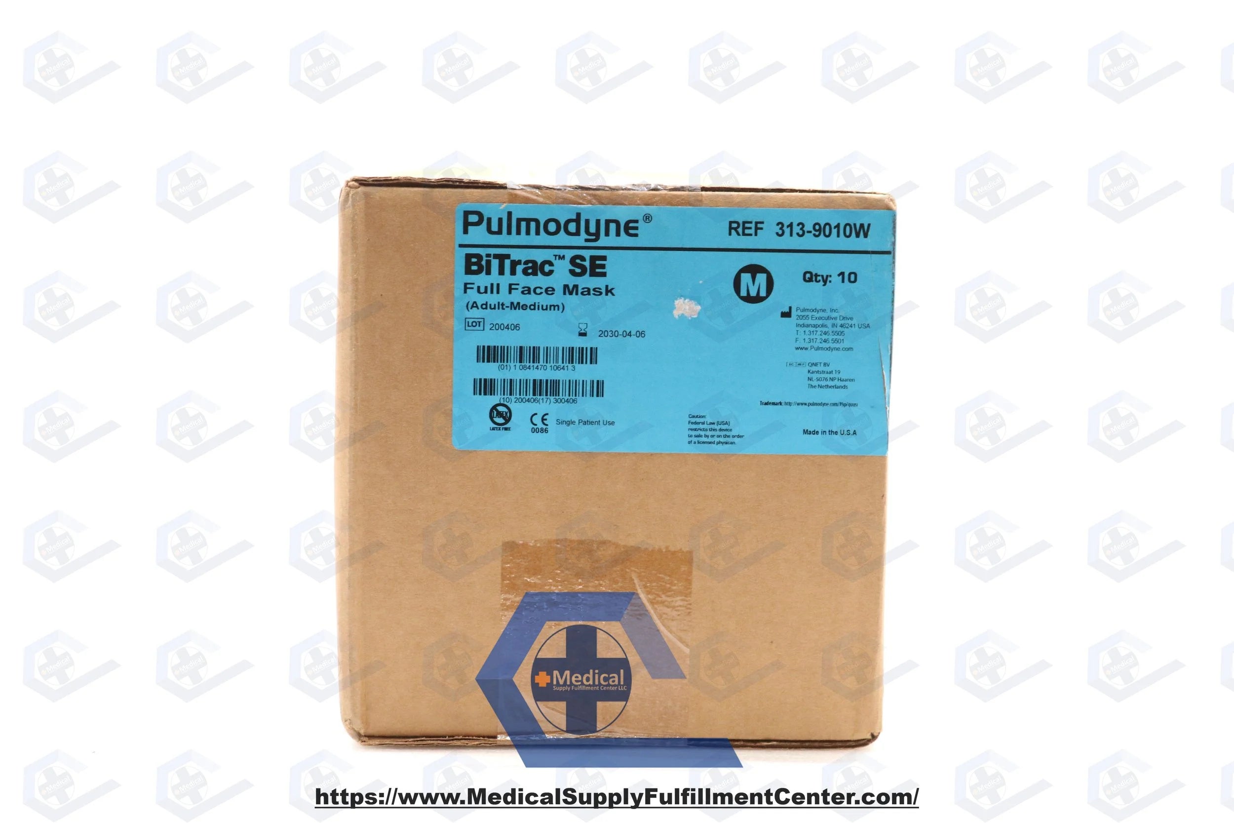 Pulmodyne | 313-9010W | Ventilation Mask BiTrac Full Face Style Adult Medium Stabilizing Clips