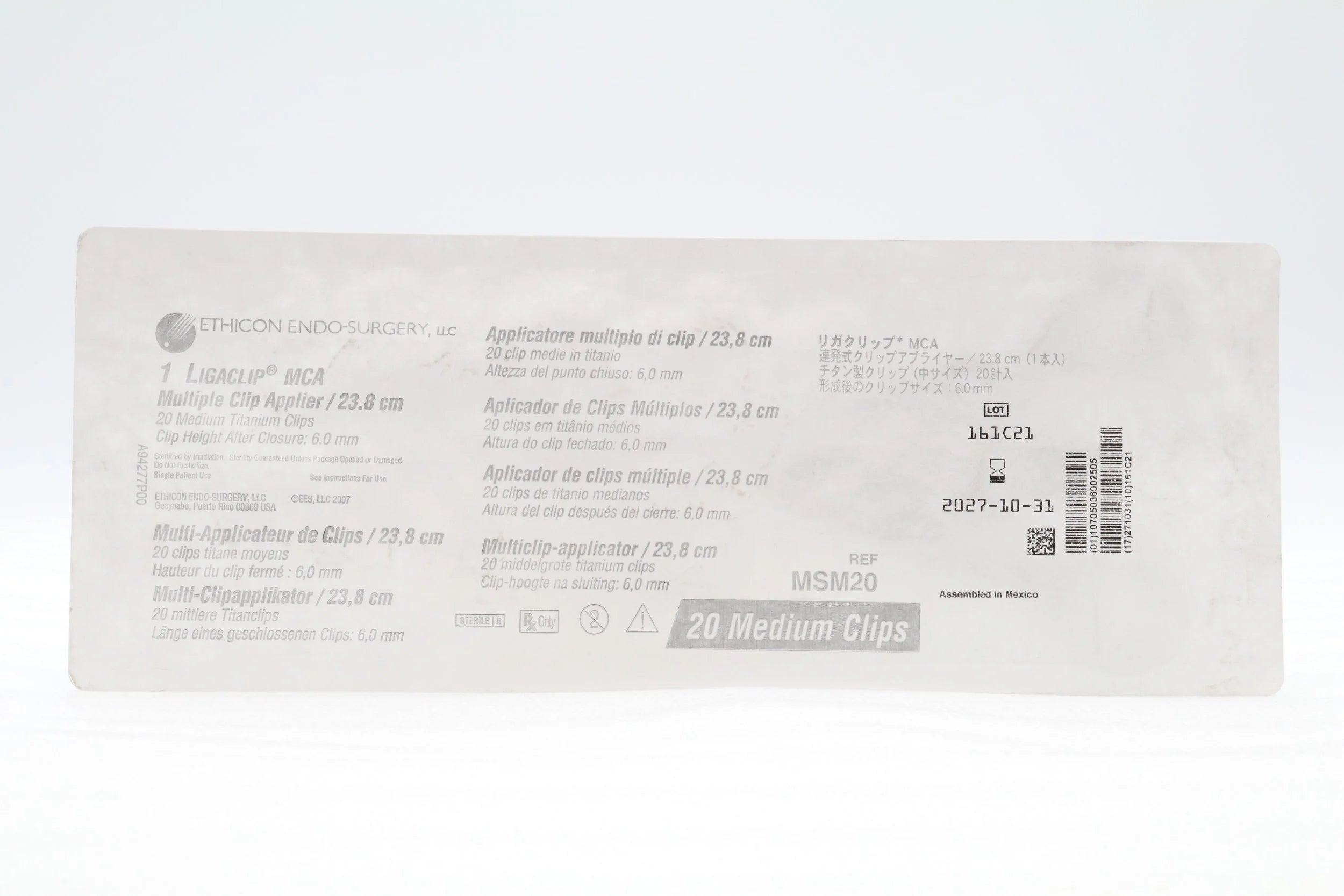 Ethicon | MSM20 | Ligaclip MCA Multiple Clip Applier 23.8cm