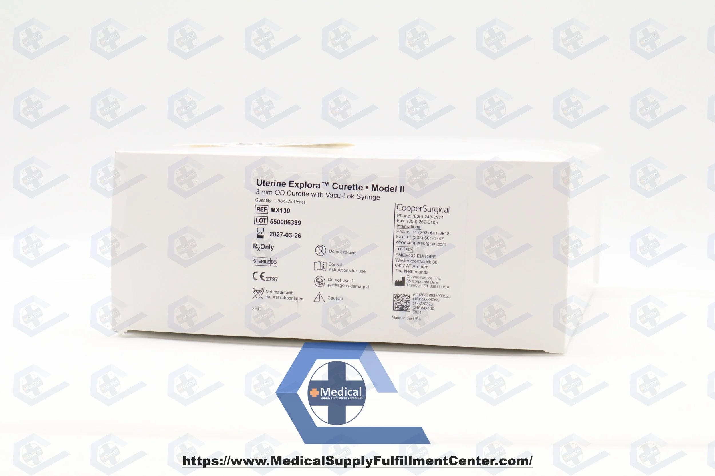 Cooper Surgical | MX130 | Explora Endometrial Samplers - Explora II Uterine Curette Sampler, Vacu-Loc Syringe