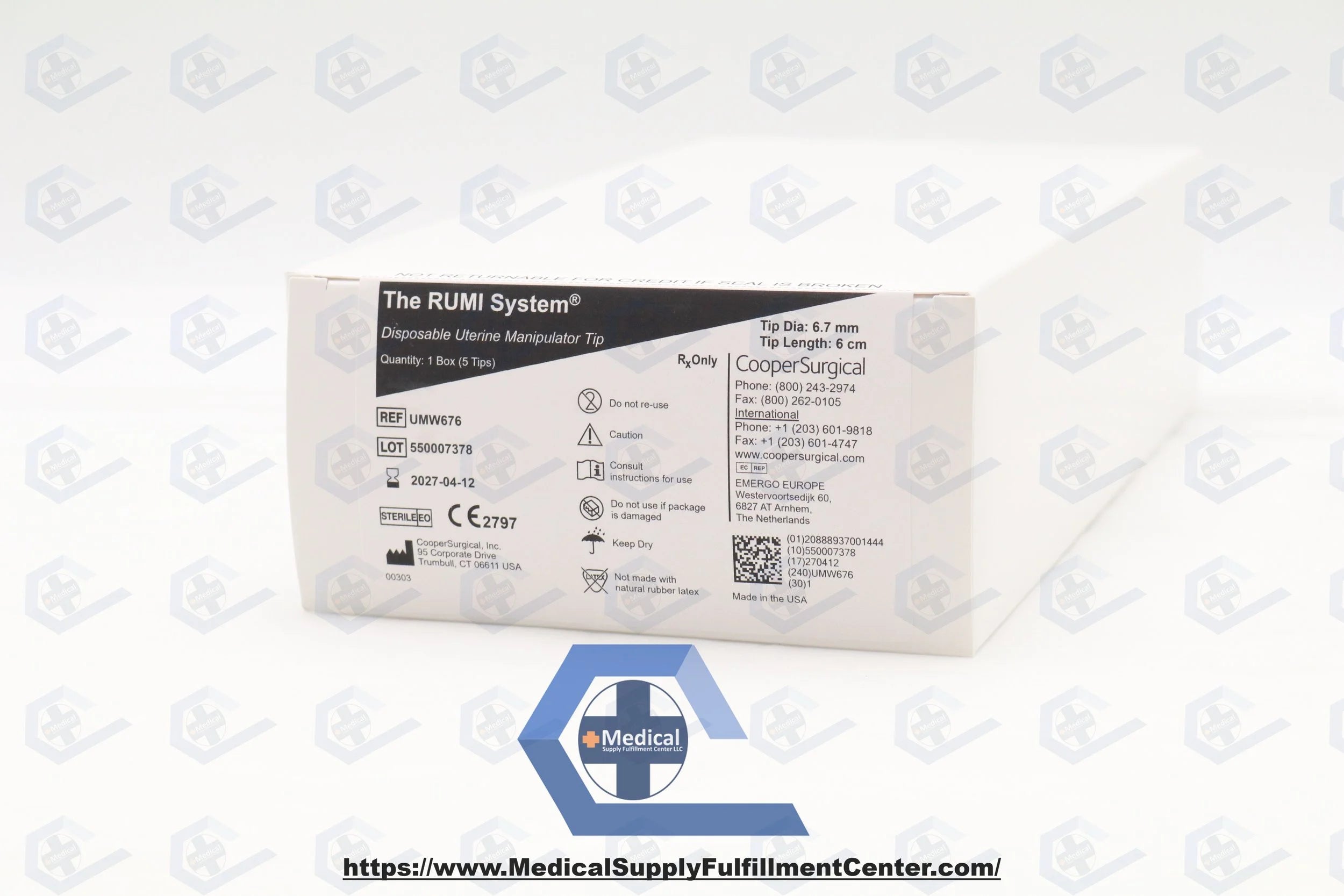 Cooper Surgical | UMW676 | Single-Use Intrauterine Tips - Rumi II Intrauterine Manipulator Tips, White