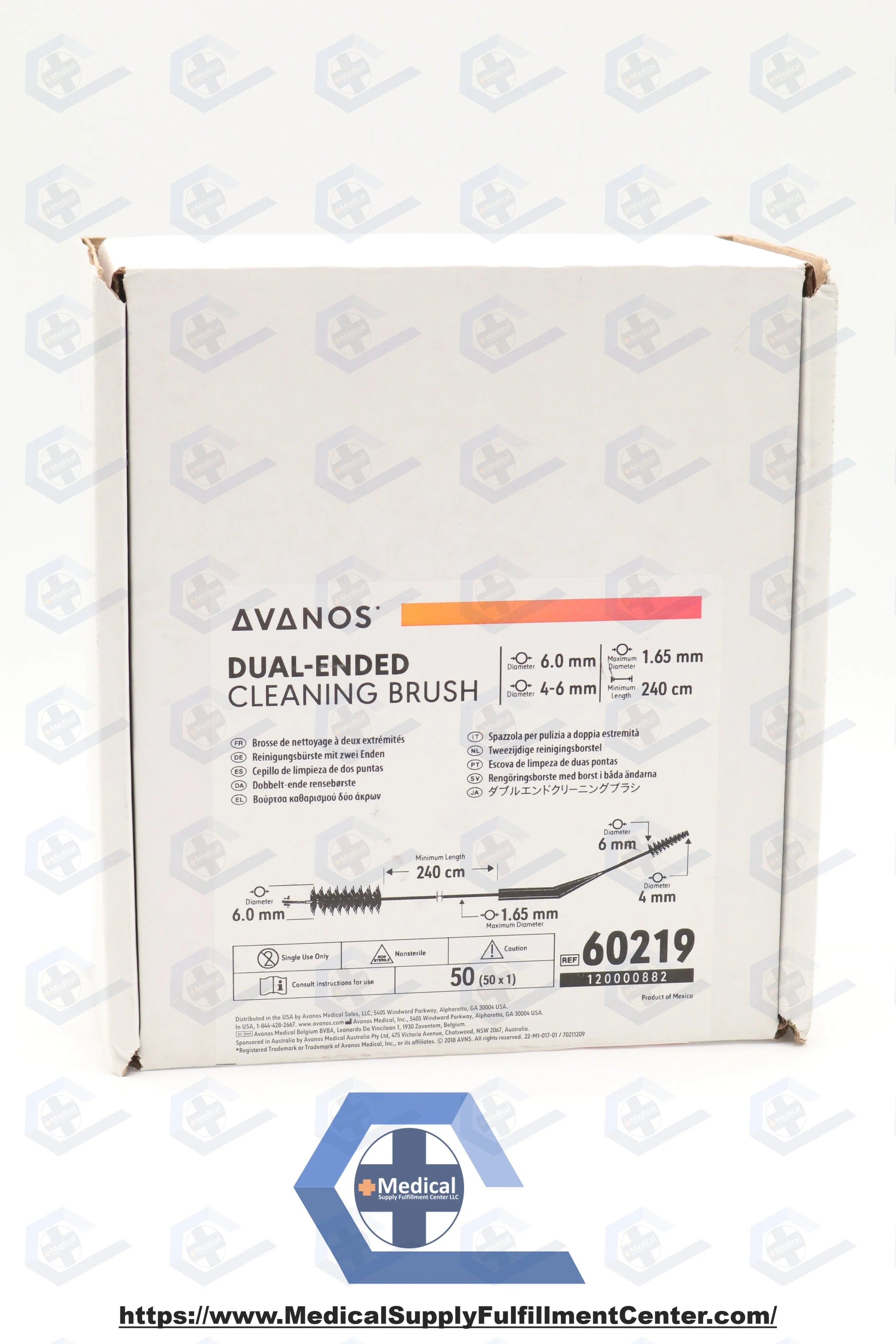 Avanos Medical | 60219 | DUAL CLEANING BRUSH 240CM 6MM
