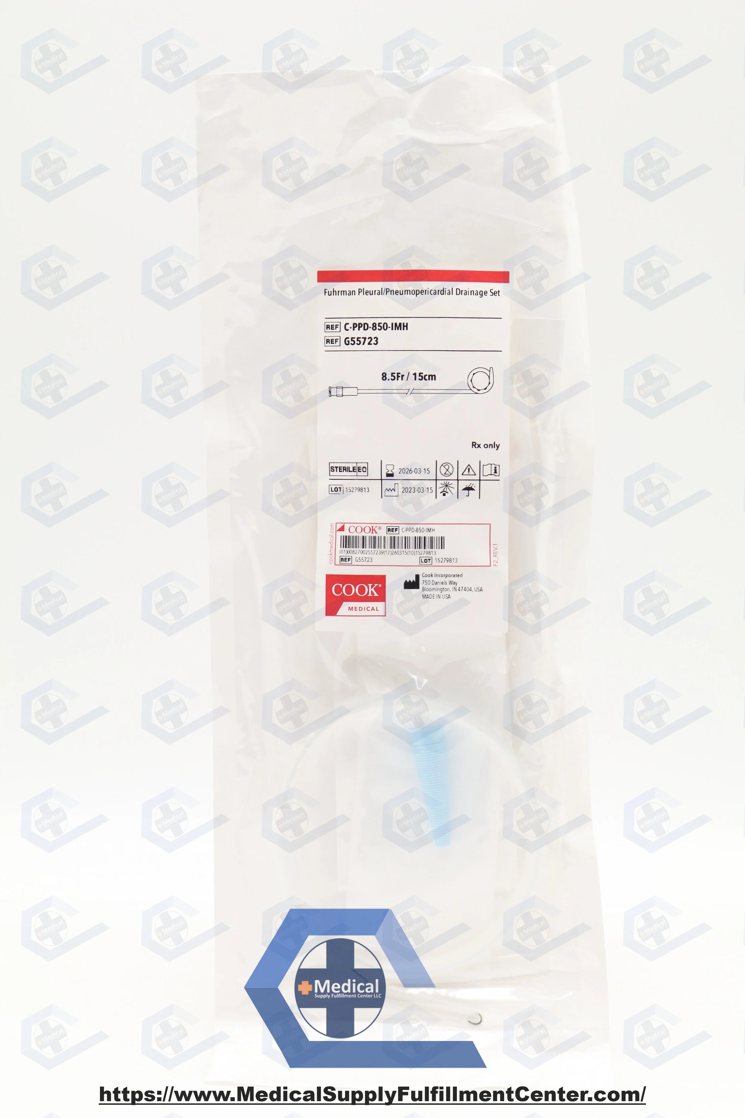 Cook Medical | G55723 | Fuhrman Pleural/Pneumopericardial Drainage Set 8.5F x 15cm