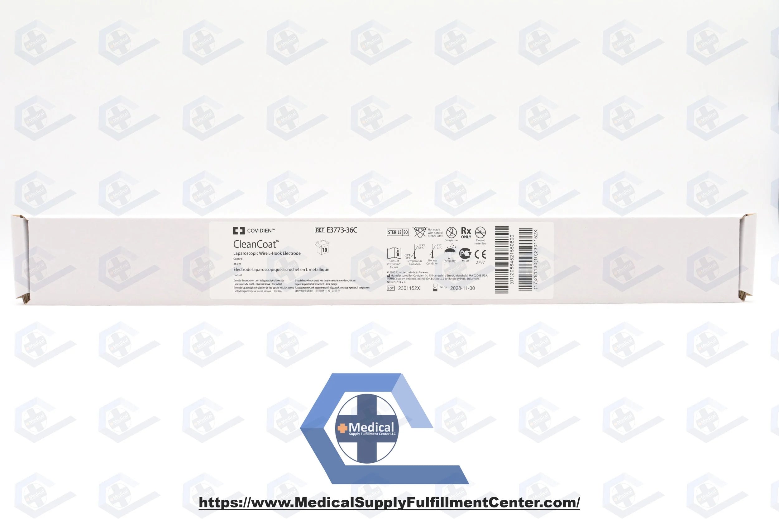 Covidien | E3773-36C | CleanCoat Laparoscopic Wire L-Hook Electrode 36cm