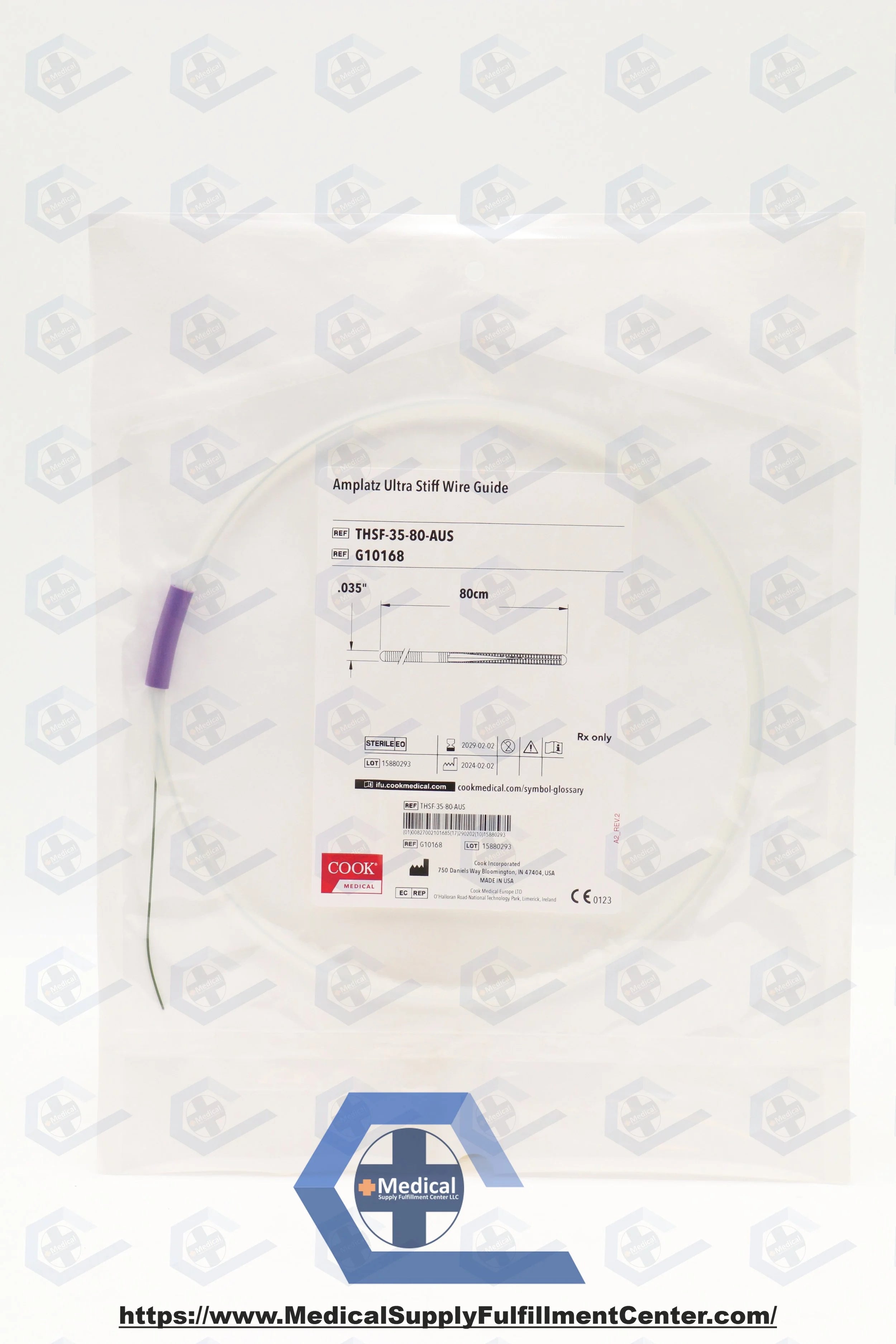 Cook Medical | G10168 | AMPLATZ GUIDEWIRE 80CM