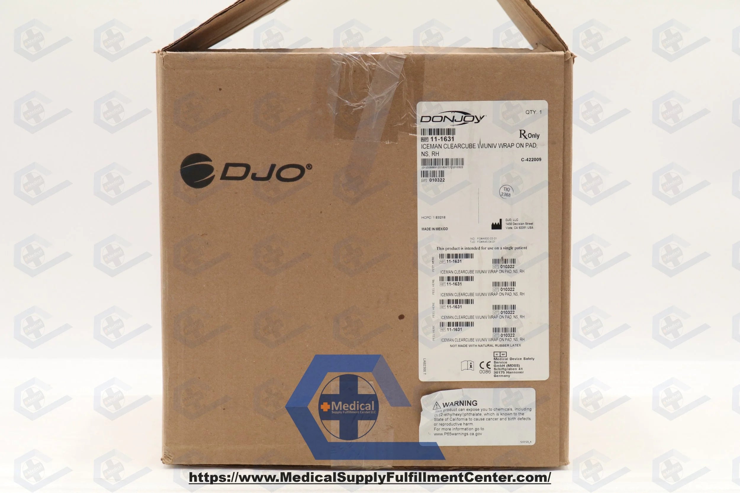 DONJOY | 11-1631 | OPEN BOX IceMan CLEAR3 w/ Universal Cold Pad, NS, RH