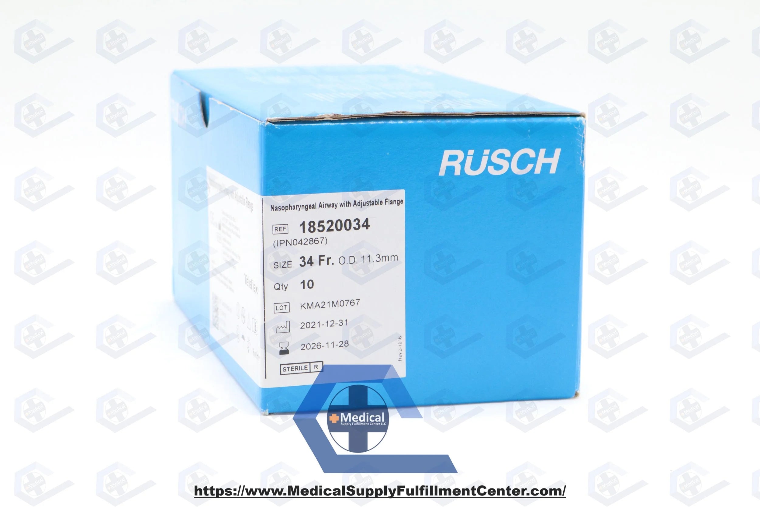 Teleflex | 18520034 | RUSCH NASOPHARYNGEAL AIRWAY WITH ADJUSTABLE FLANGE 34 FR.