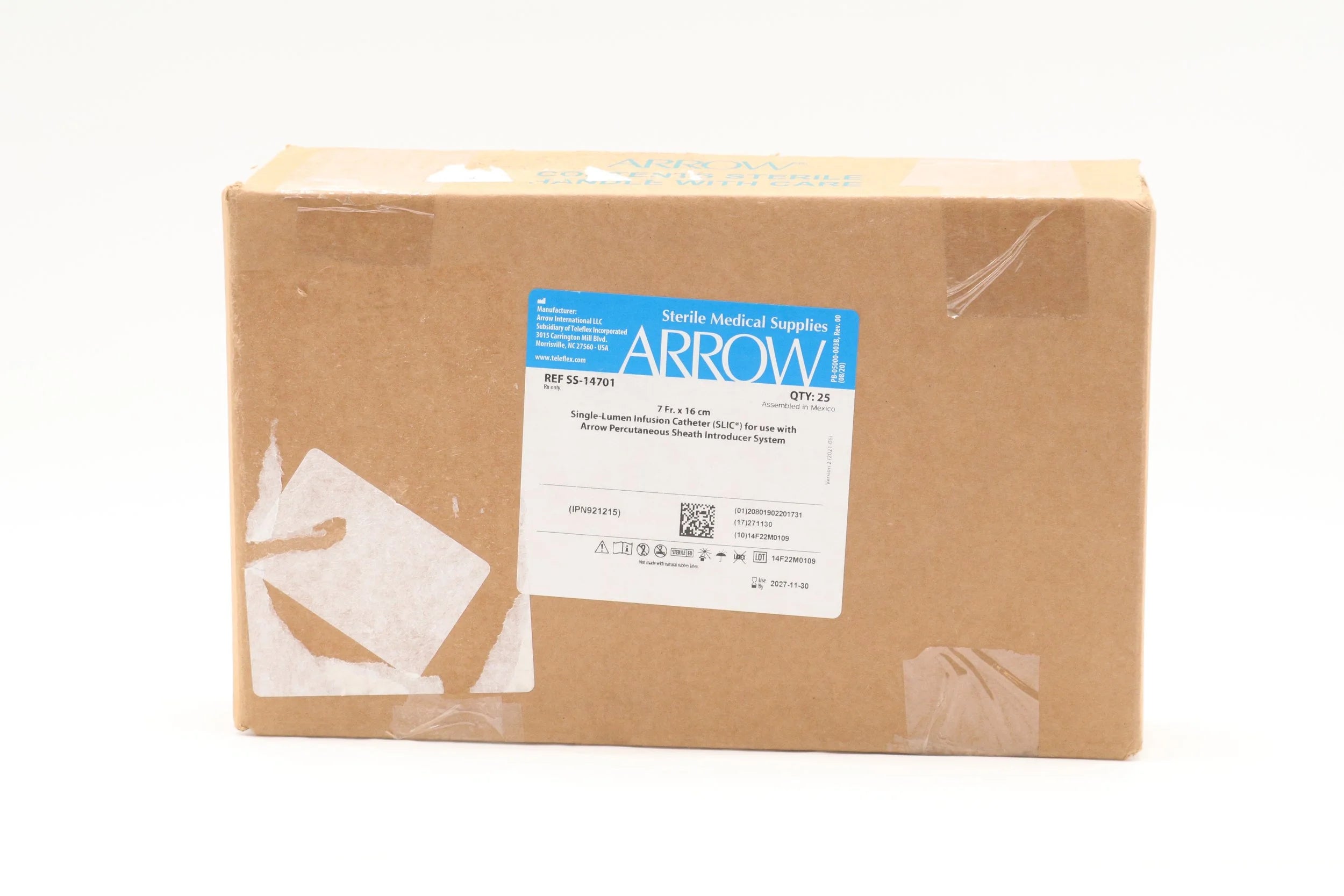 Teleflex | SS-14701 | Arrow Single Lumen Infusion Catheter (SLIC) 7F x 16cm