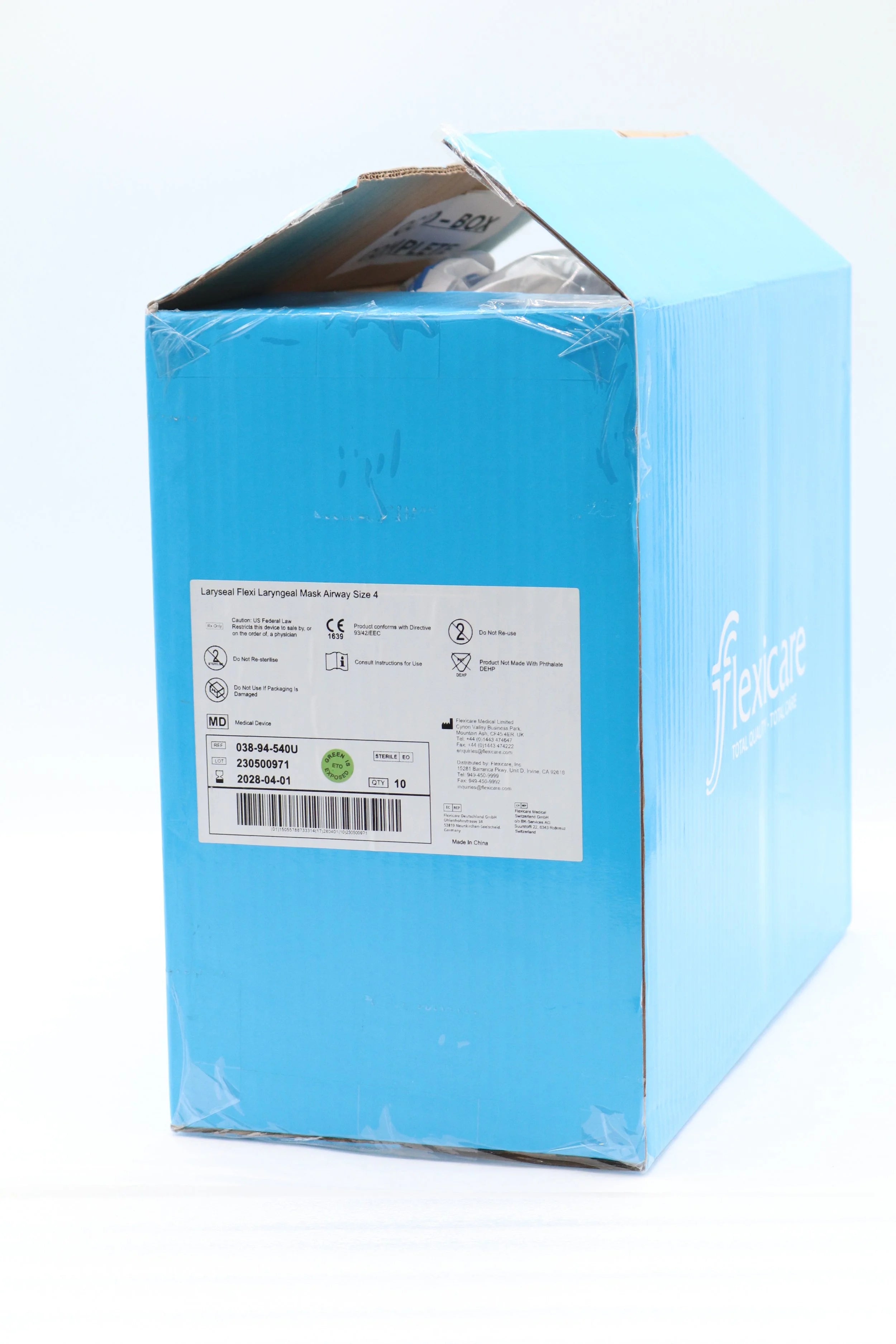 Flexicare | 038-94-540U | Tri-Anim LarySeal Flexi Laryngeal Mask Airways, Size 4, PVC
