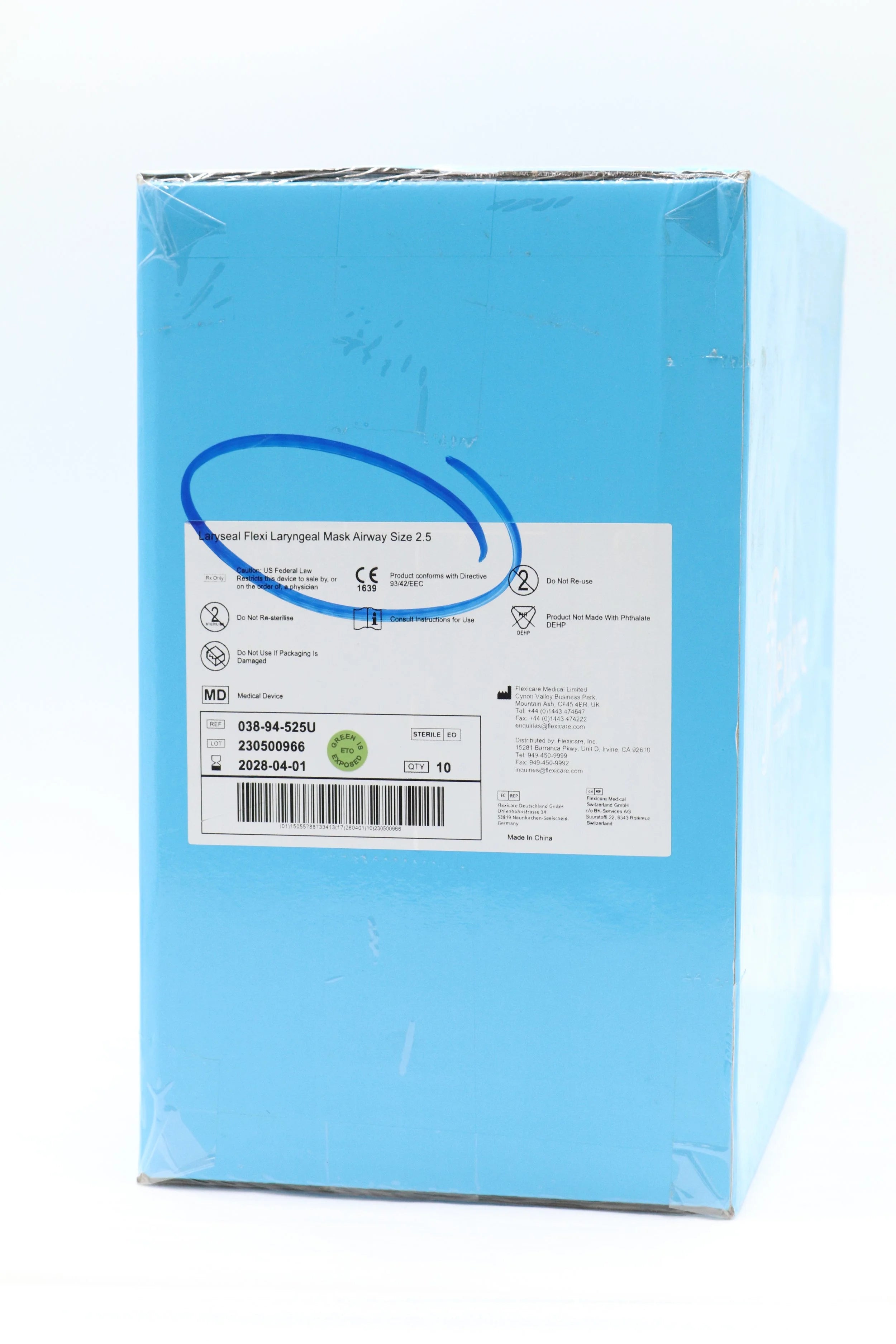 Flexicare | 038-94-525U | Tri-Anim LarySeal Flexi Laryngeal Mask Airways Size 2.5, PVC