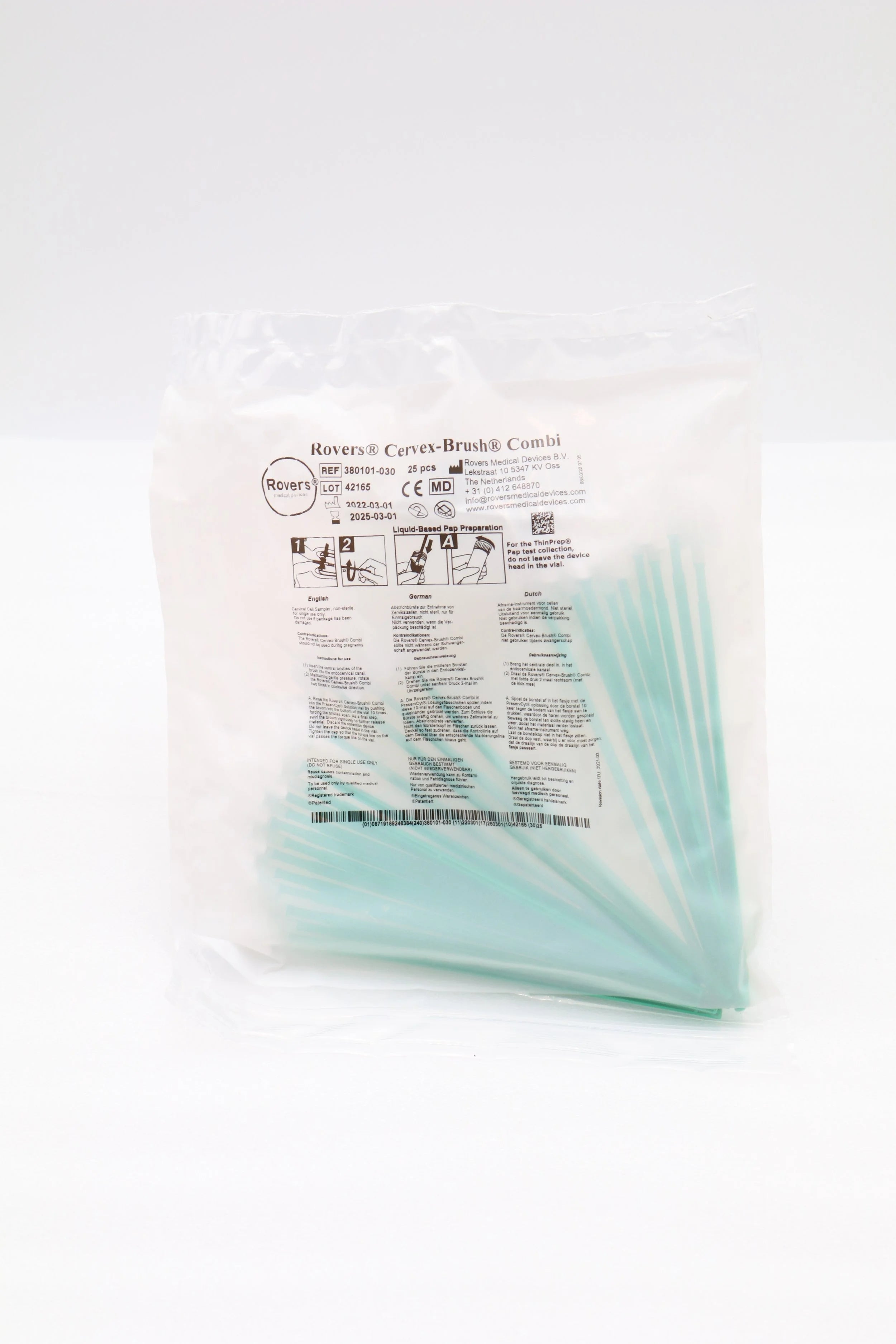 Rovers | 380101-030 | Bags of 25 Pieces Cervex-Brush Combi for ThinPrep PAP Test Collection