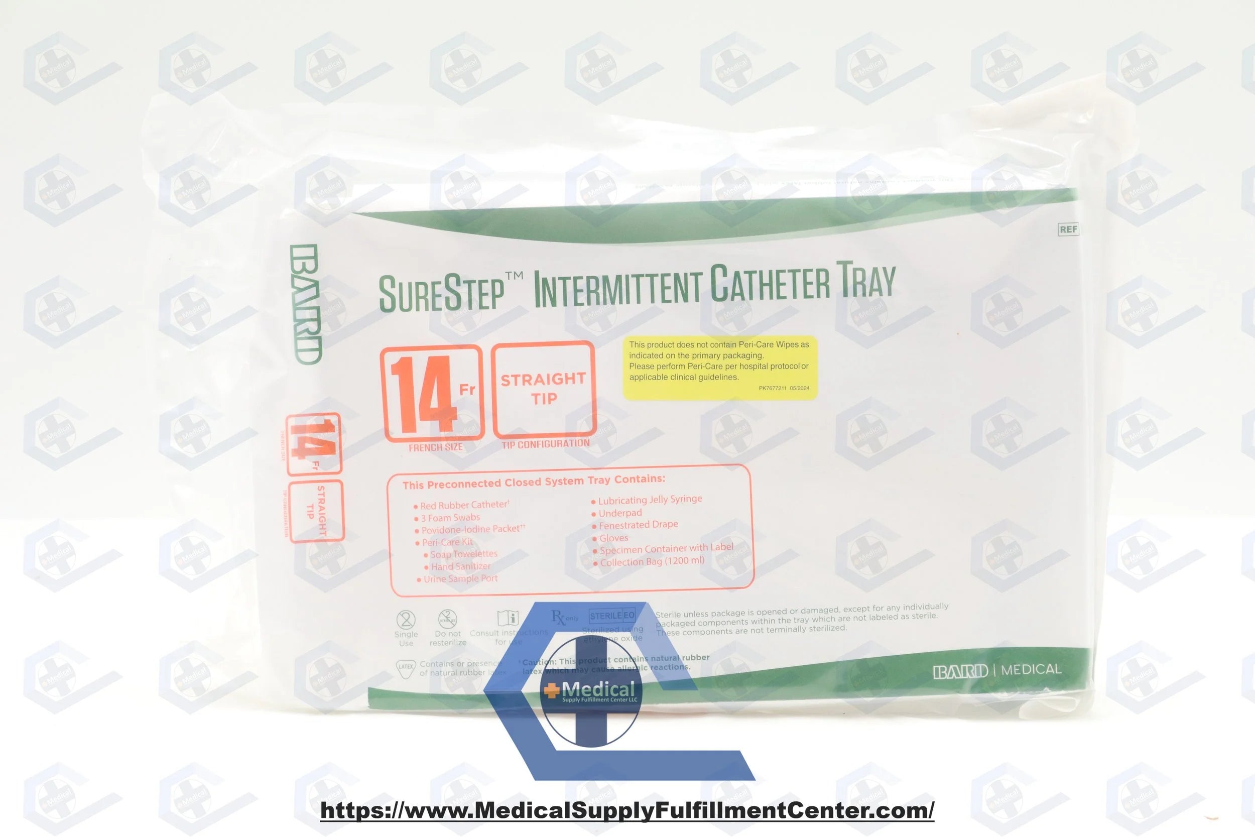 Bard | INTL14 | Surestep Intermittent Catheter Tray 14F