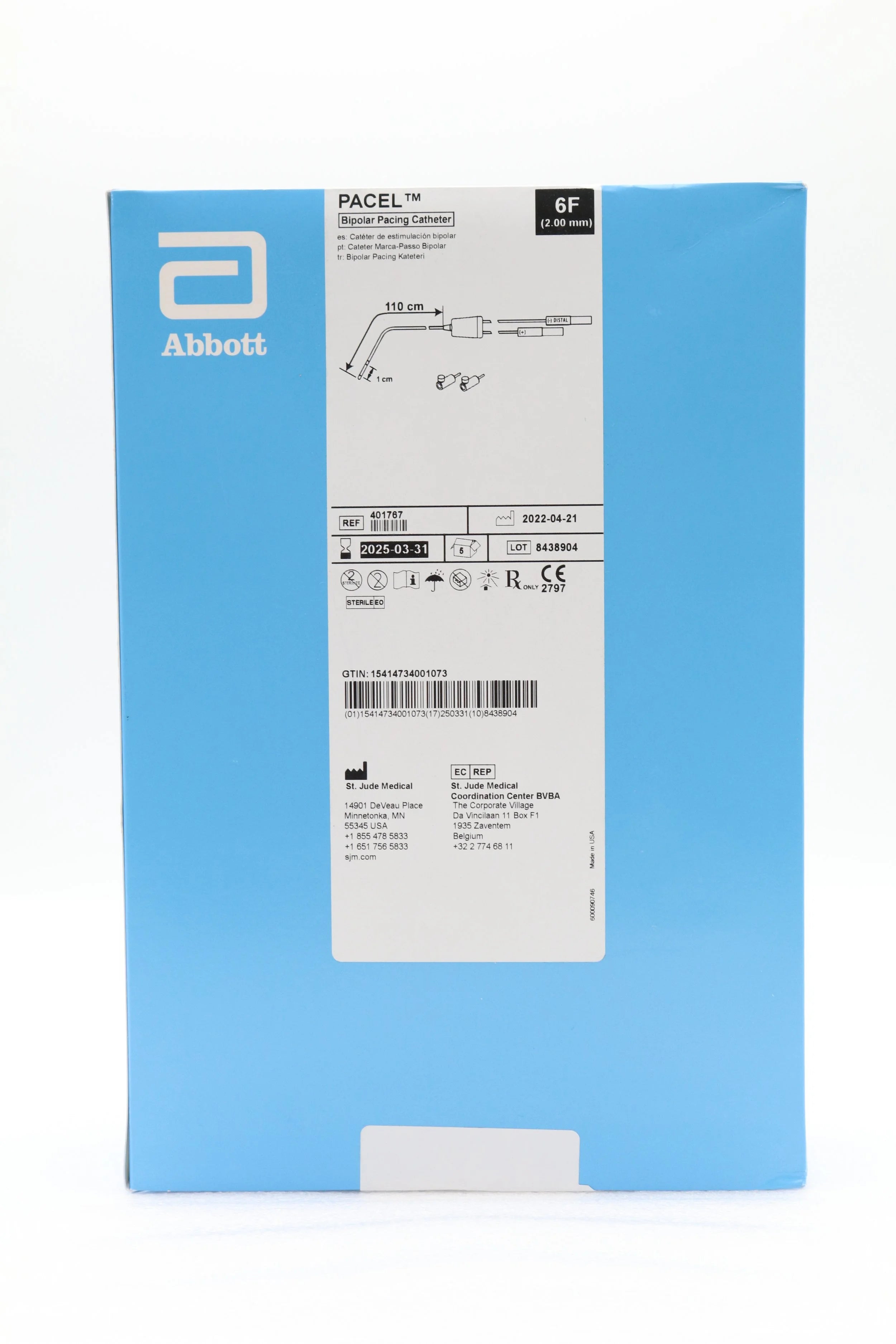 Abbott | 401767 | ST JUDE MEDICAL PACEL Bipolar Pacing Catheter