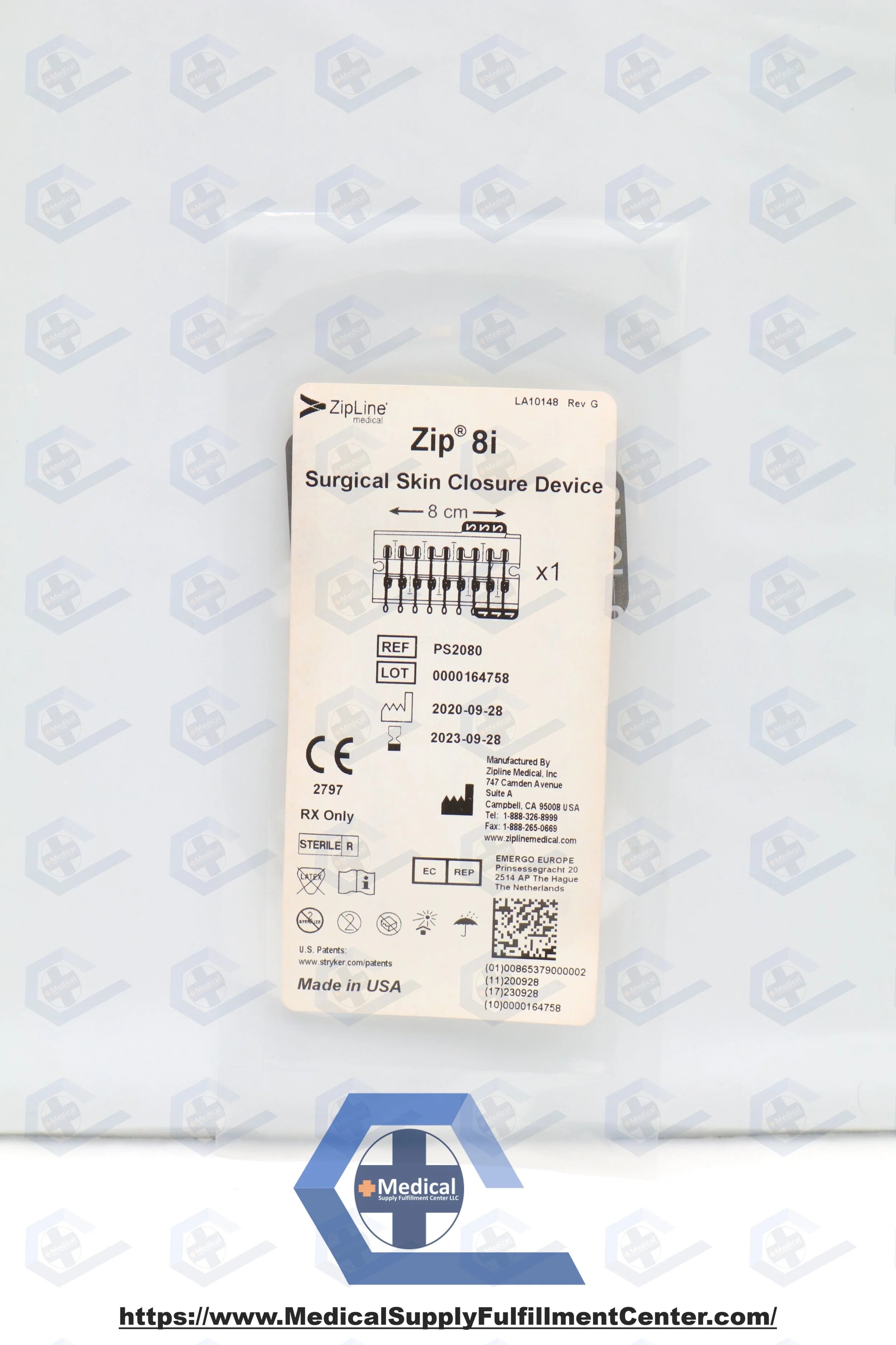 Zipline Medical | PS2080 | Zip Surgical Skin Closure, 8 cm