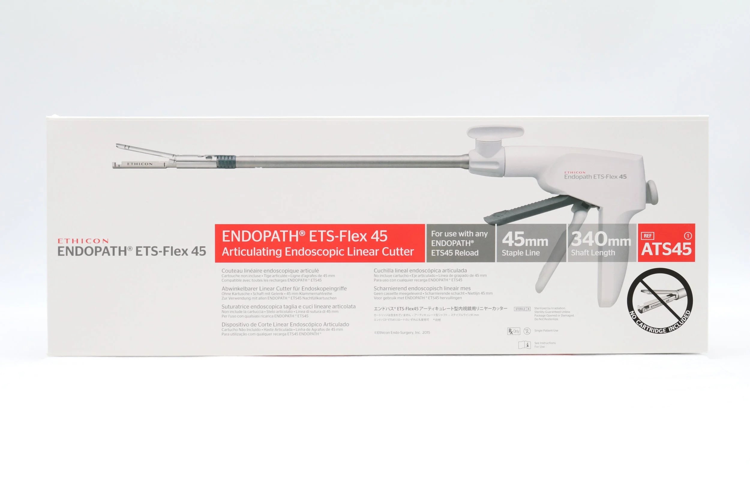 Ethicon | ATS45 | ENDOPATH ETS-Flex 45 Articulating Endoscopic Linear Cutter 45mm Staple Line 340mm Shaft Length NO Cartridges Included
