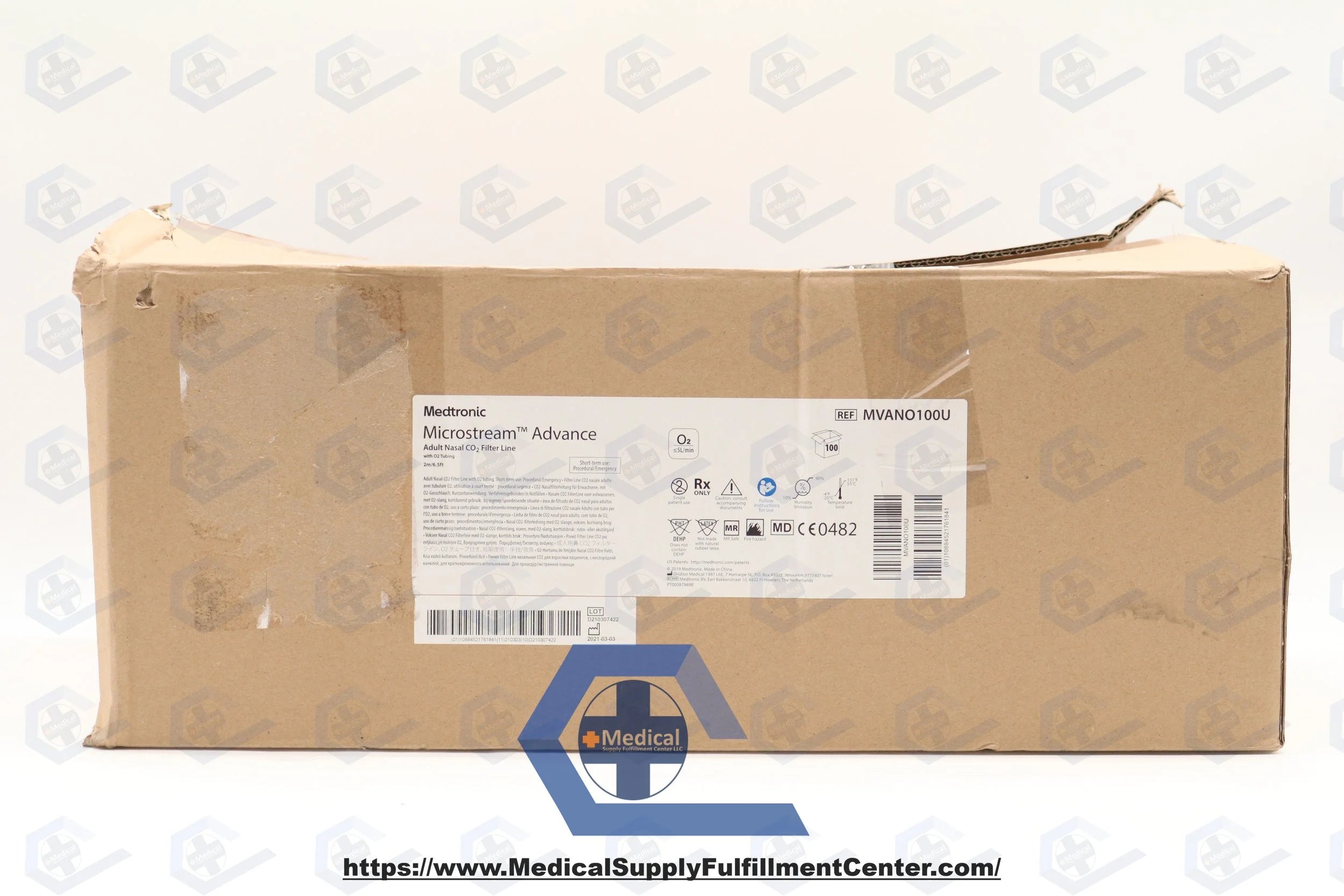 Medtronic | MVANO100U | Filter Line with O2 Tubing, Oral/Nasal, Short Term, Adult