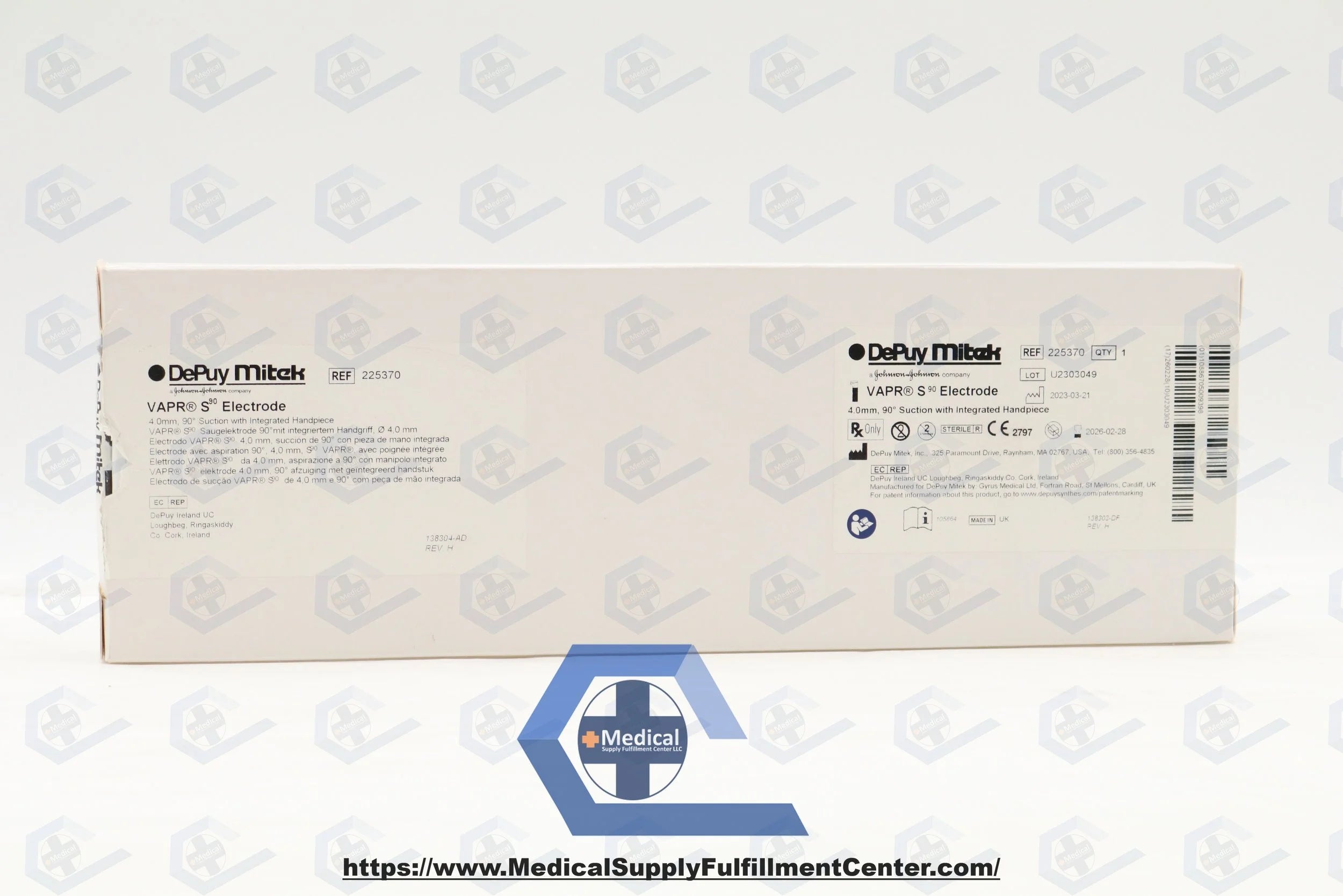 Depuy Synthes | 225370 | Radiofrequency Electrode, 4 mm Size, S90 90º Suction, Integrated Handle, Disposable, Bipolar Type