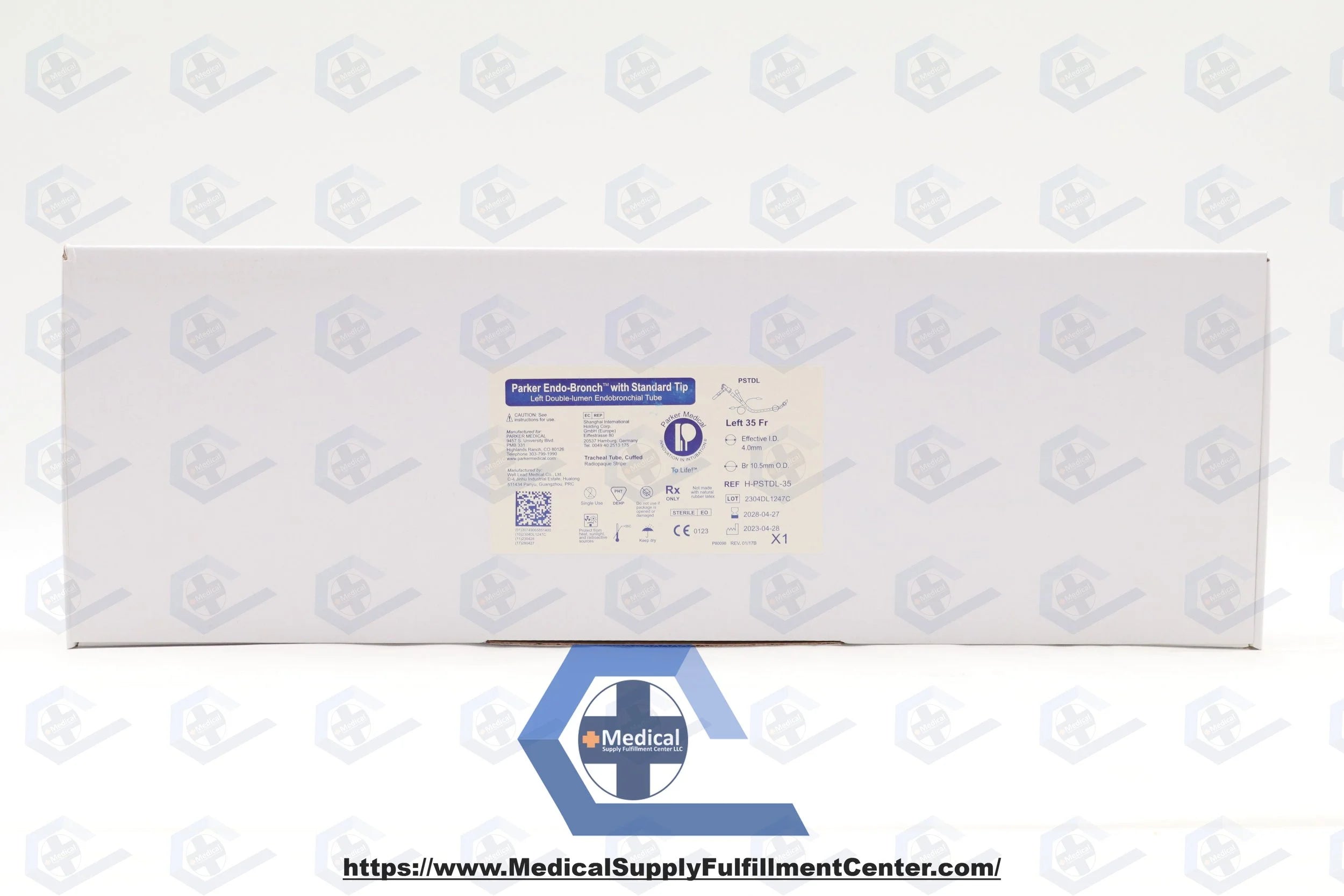 Parker Medical | H-PSTDL-35 | Parker Endo-Bronch with Standard Tip (Left Double-lumen Endobronchial Tube), PSTDL, 35 Fr, O.D 10.5mm, I.D 4.0mm