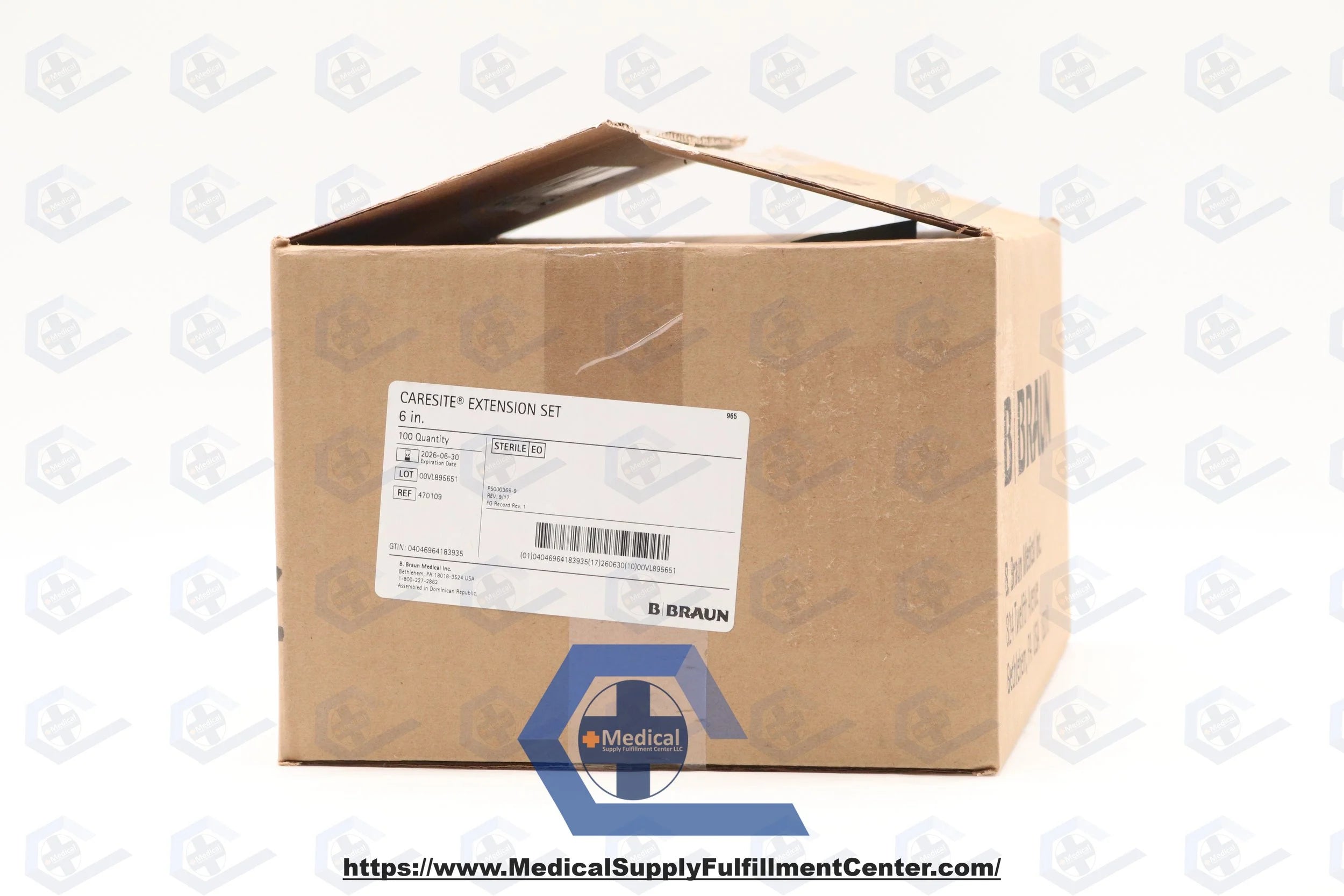 B Braun | 470109 | Caresite Needleless Connector, 6" Standard Bore Extension Set