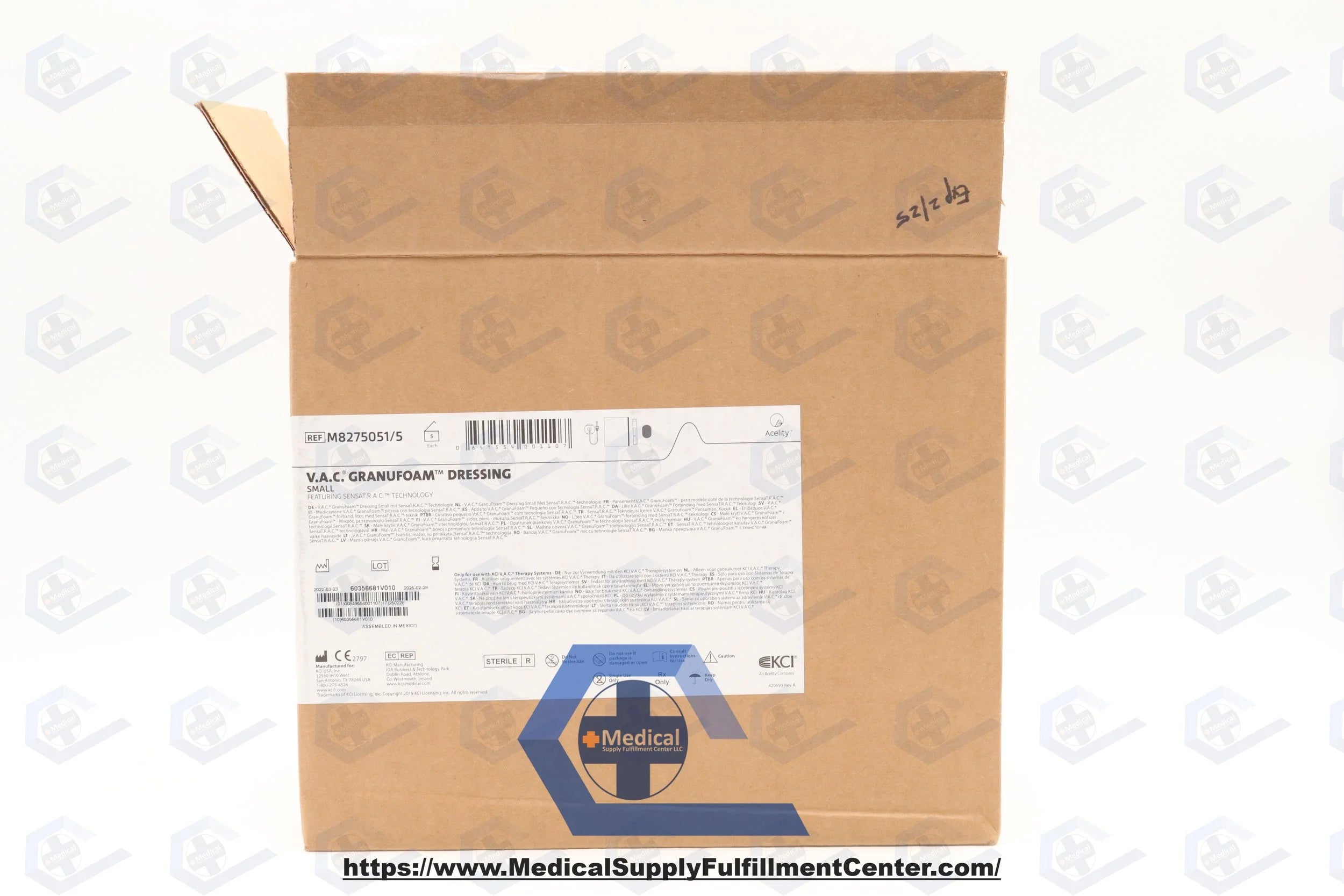 KCI | M8275051/5 | M8275051/10 Dressing Kit, Small, 10 x 7.5 x 3.2 cm, Foam, Hydrophobic, 400-600 Âµ Pores, SensaT.R.A.C. Technology, Sterile, Single-Use