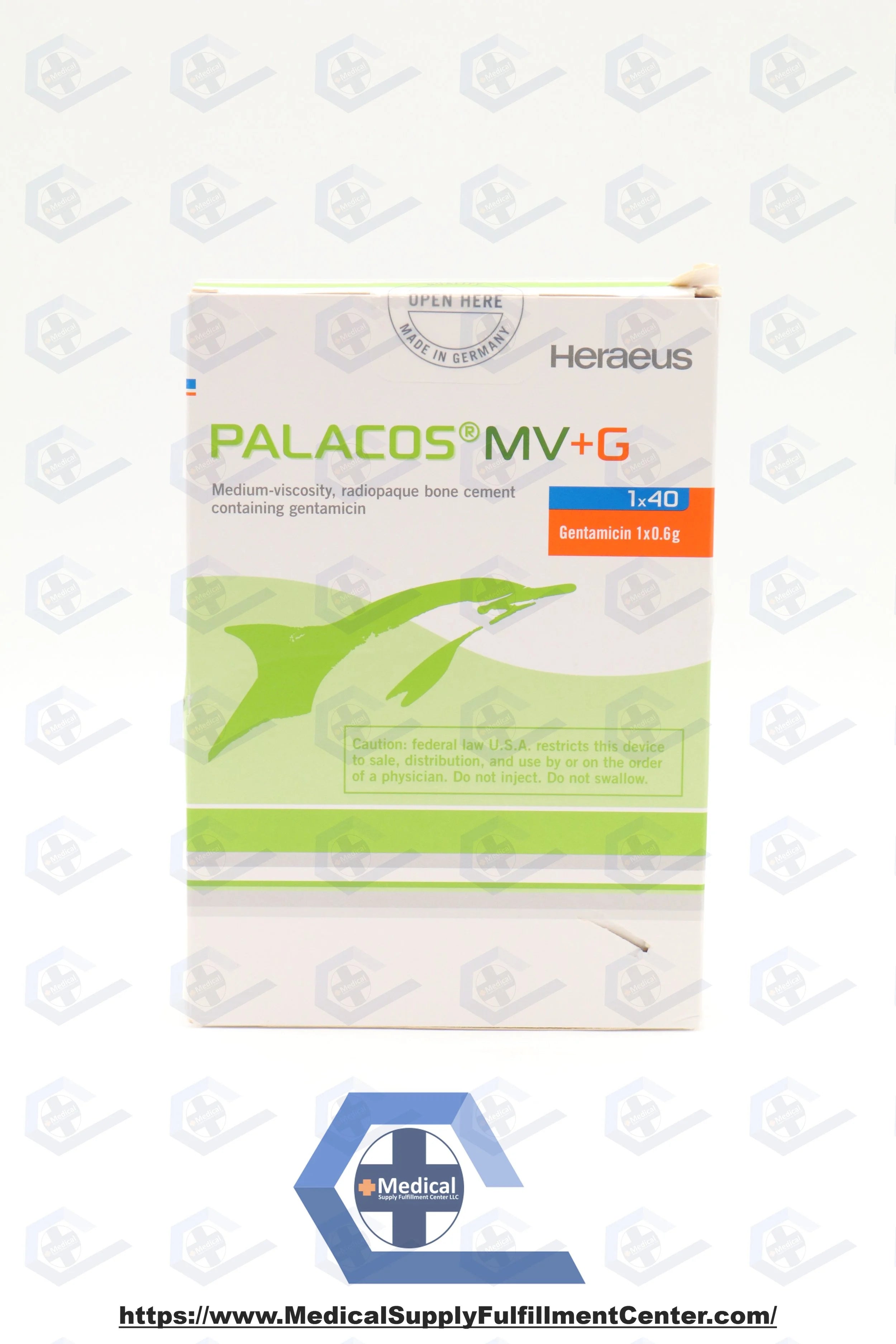 Heraeus Medical | 5051207 | Bone Cement, 40 g, White, Medium-Viscosity, Radiopaque, with Gentamicin, Single-Use, Ideal For Vacuum Mixing