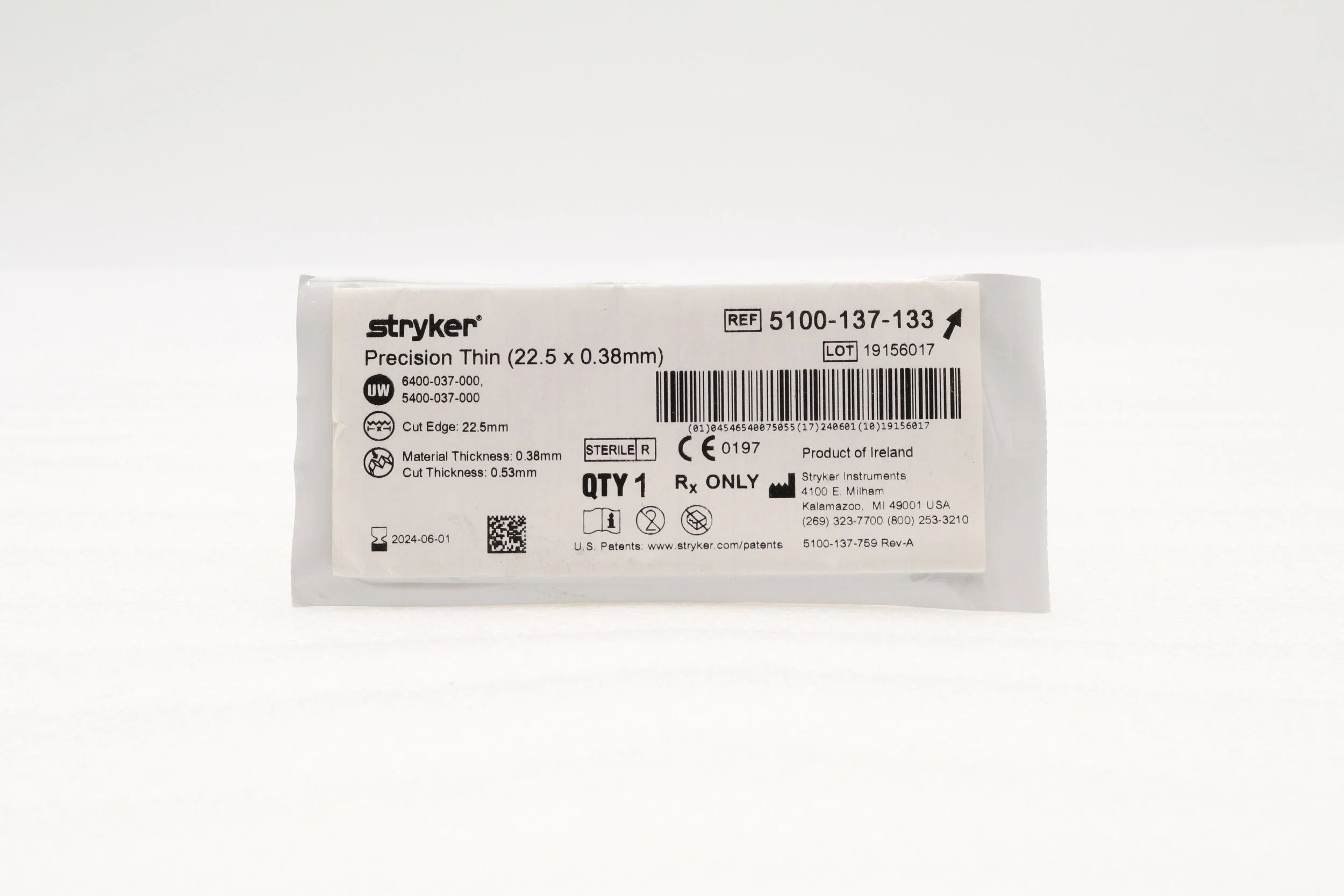 Stryker | 5100-137-133 | Precision Thin (22.5 x 0.38mm)