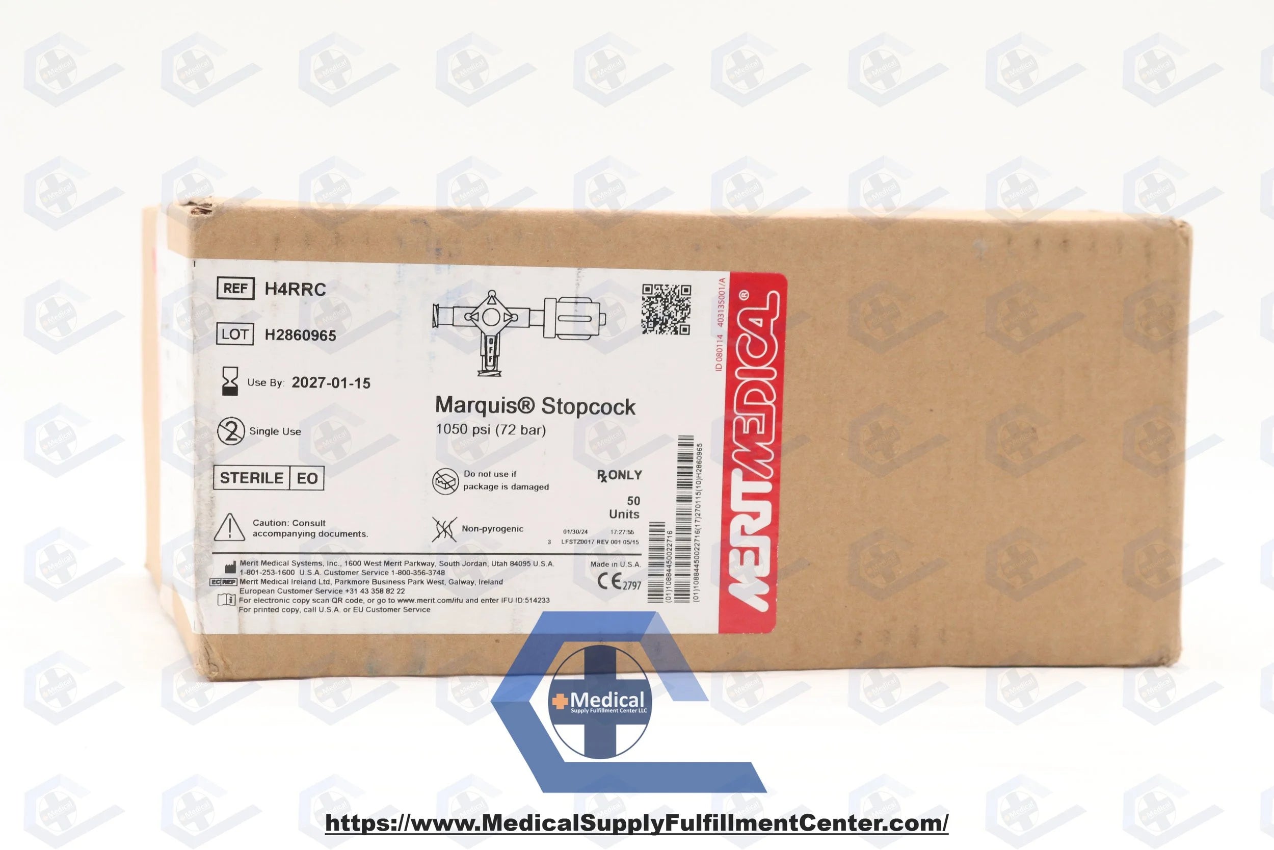 Merit Medical | H4RRC | MARQUIS STOPCOCK 1050 PSI (72 BAR)