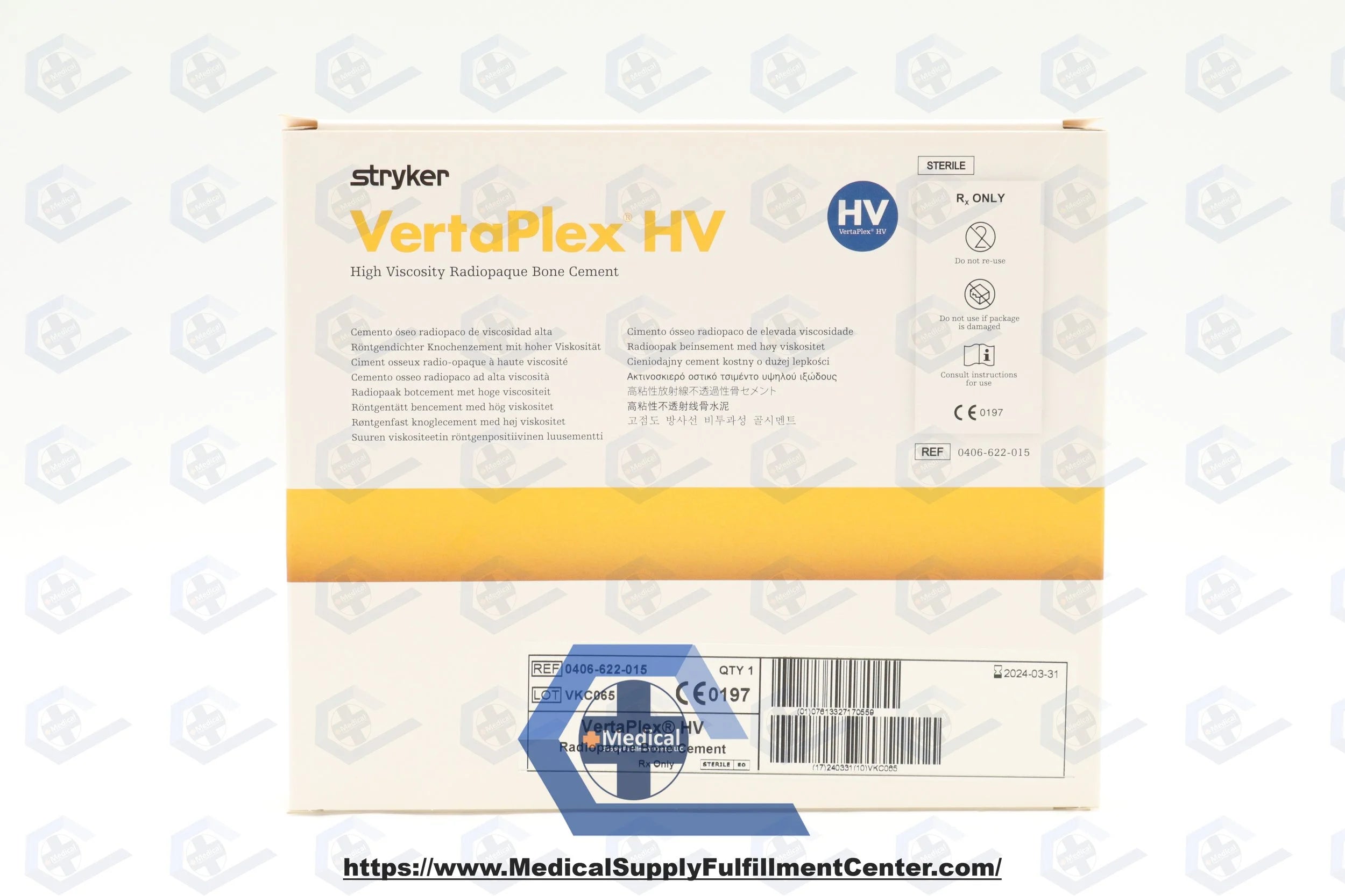 Stryker | 0406-622-015 | VertaPlex HV High Viscosity Radiopaque Bone Cement
