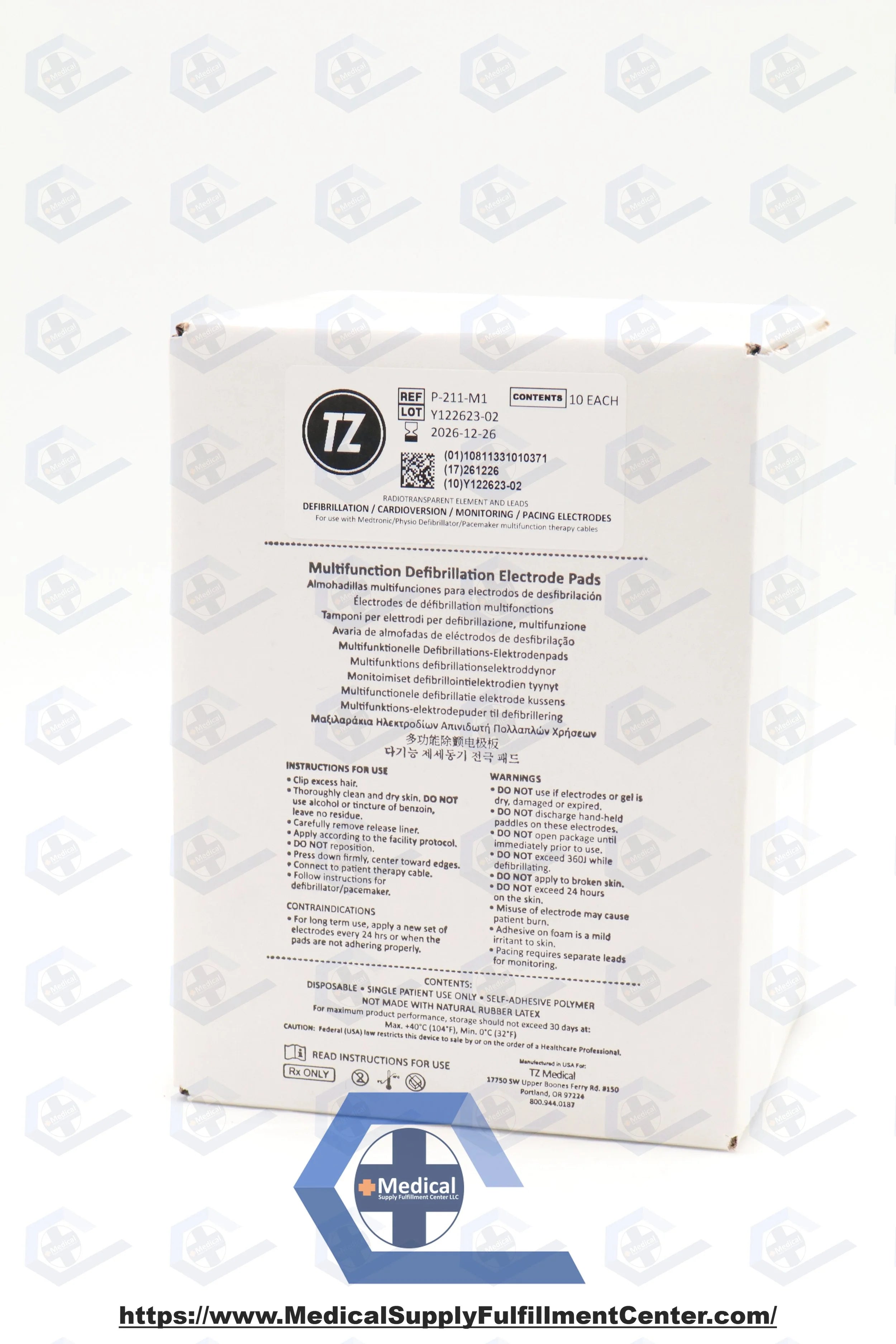 TZ Medical | P-211-M1 | Multifunction Defibrillator Electrode, Adult