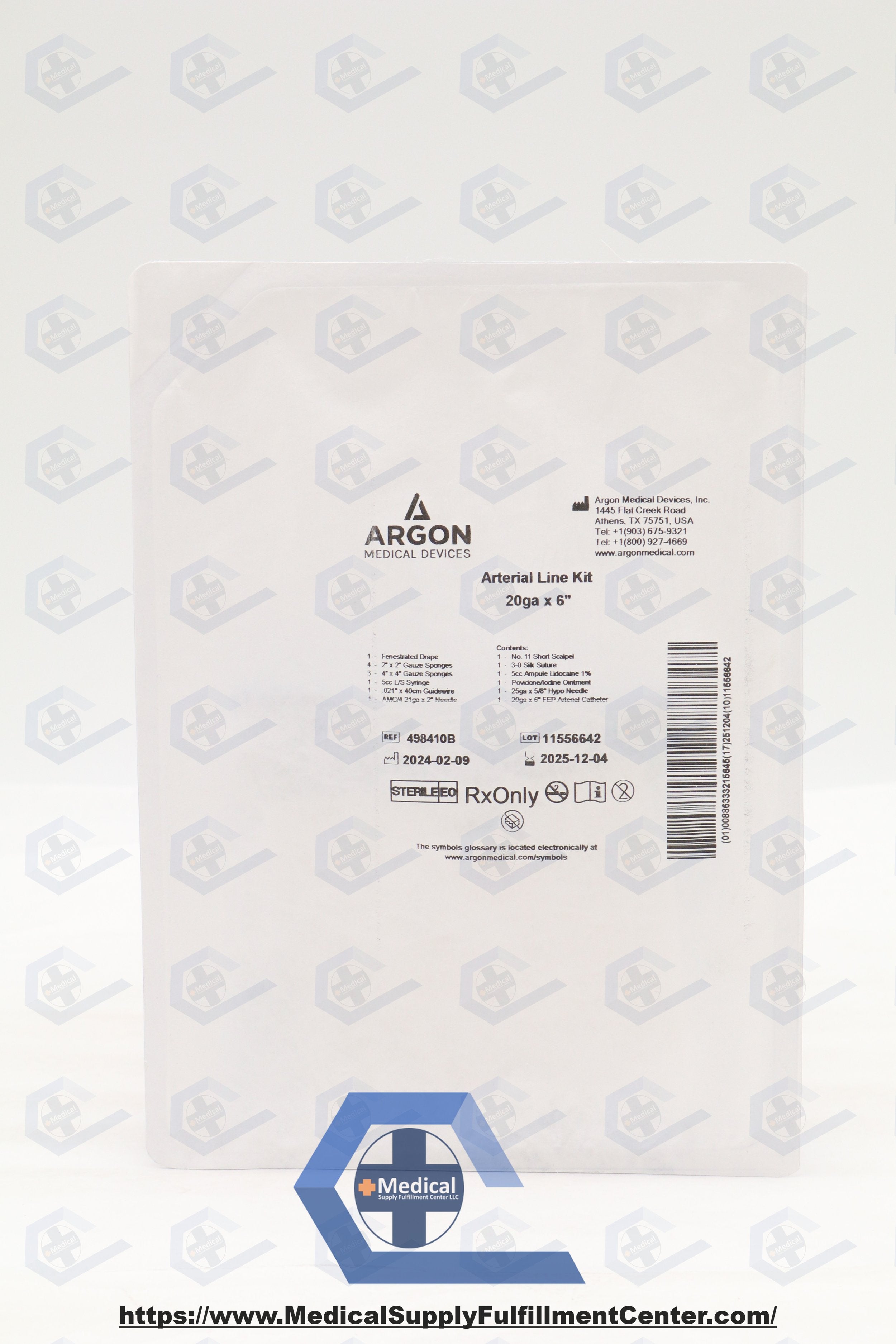 Argon Medical Devices | 498410B | Aterial Catheter Tray, 20G x 6"