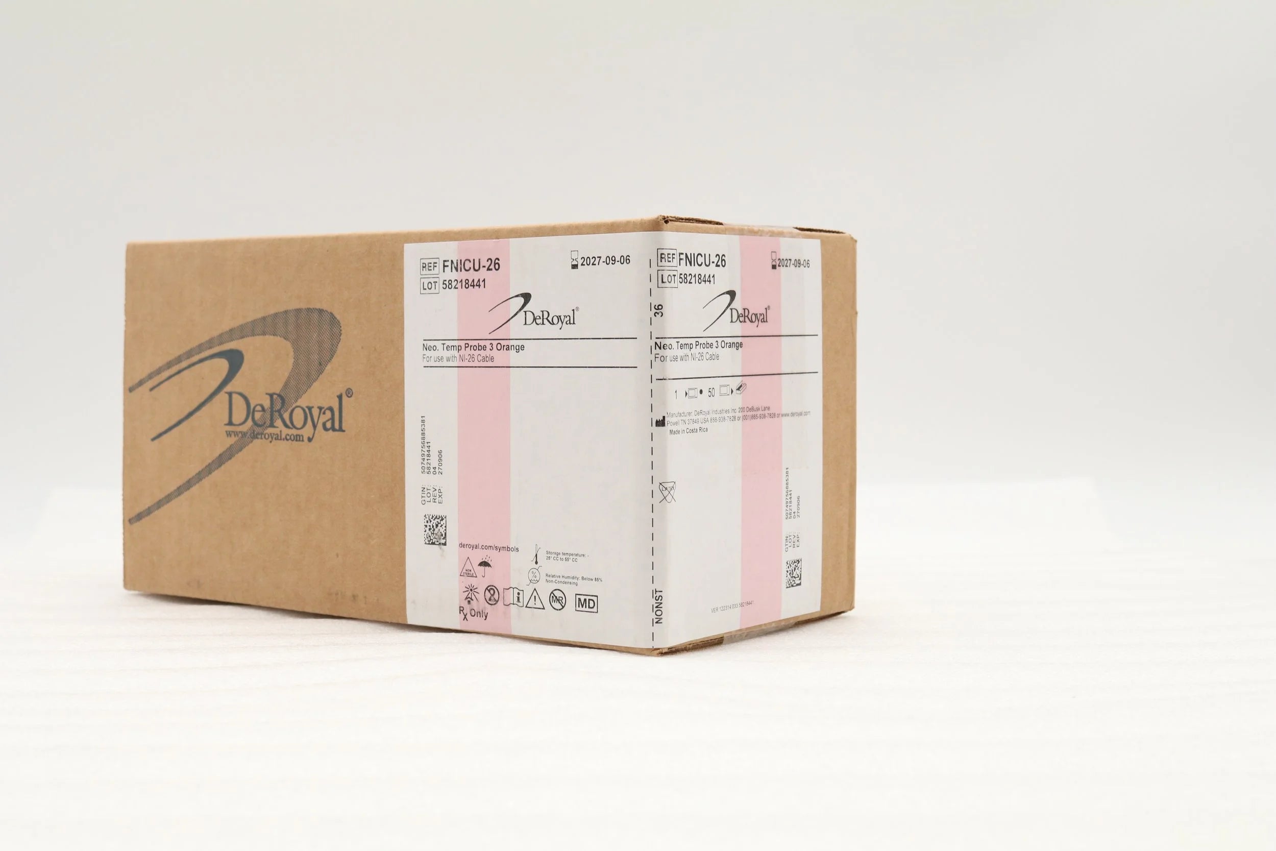 Deroyal | FNICU-26 | Disposable Neonatal Skin Temperature Sensor Probes