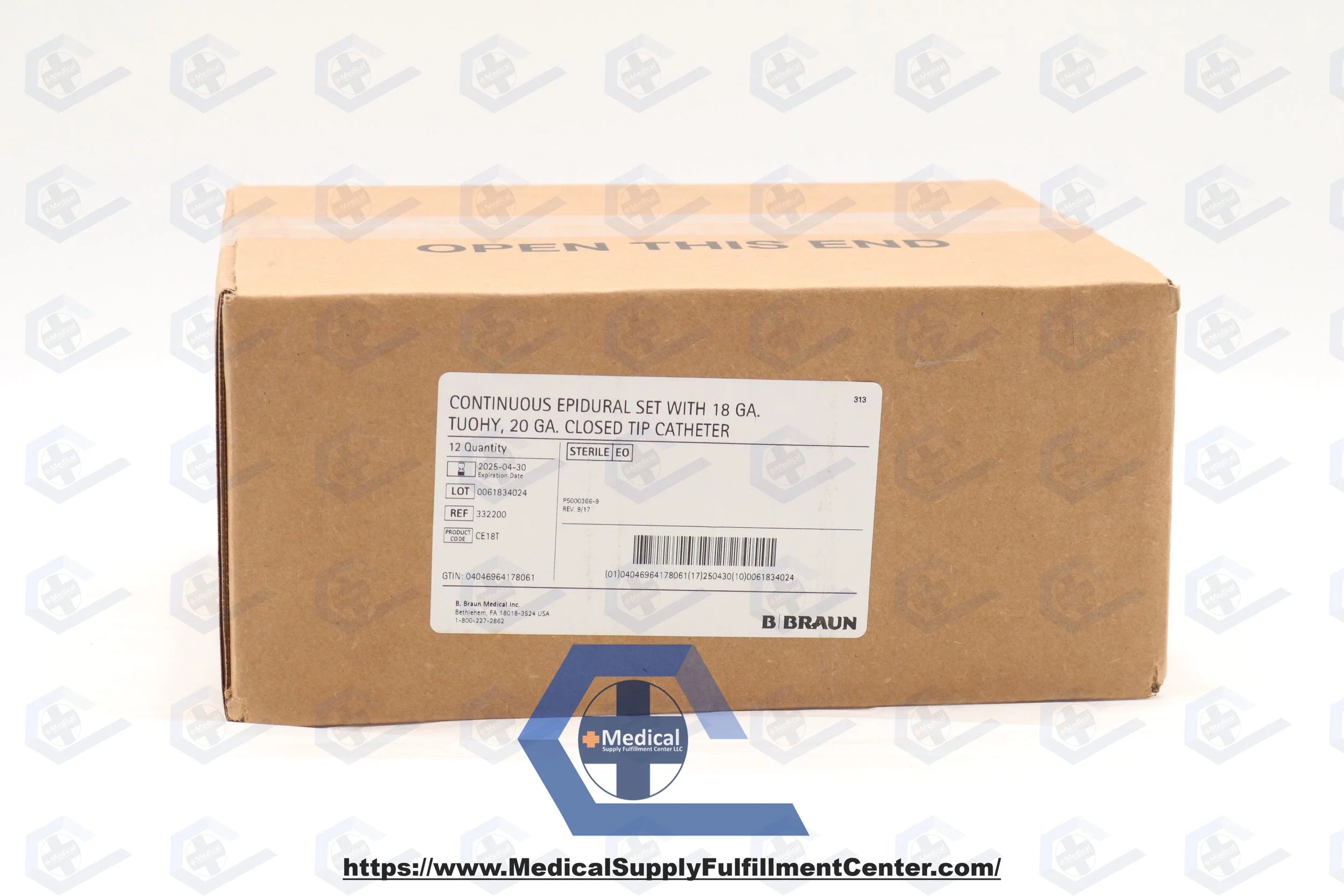 B Braun | 332200 | Cath Set W/Tuohy Needle 3.5x18g