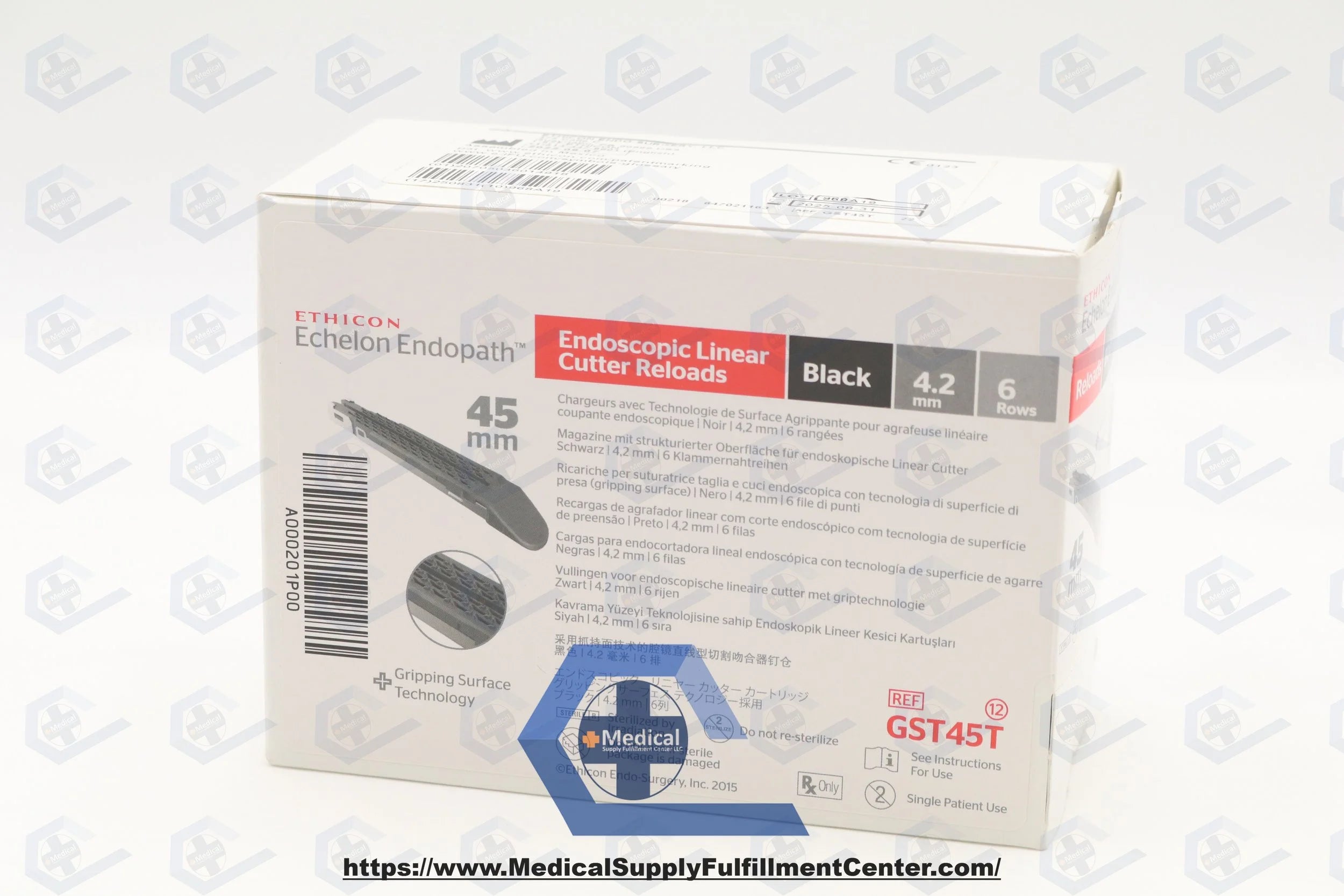 Ethicon | GST45T | Echelon Endopath 45mm Endoscopic Linear Cutter RELOADS Black 4.2mm 6 Row