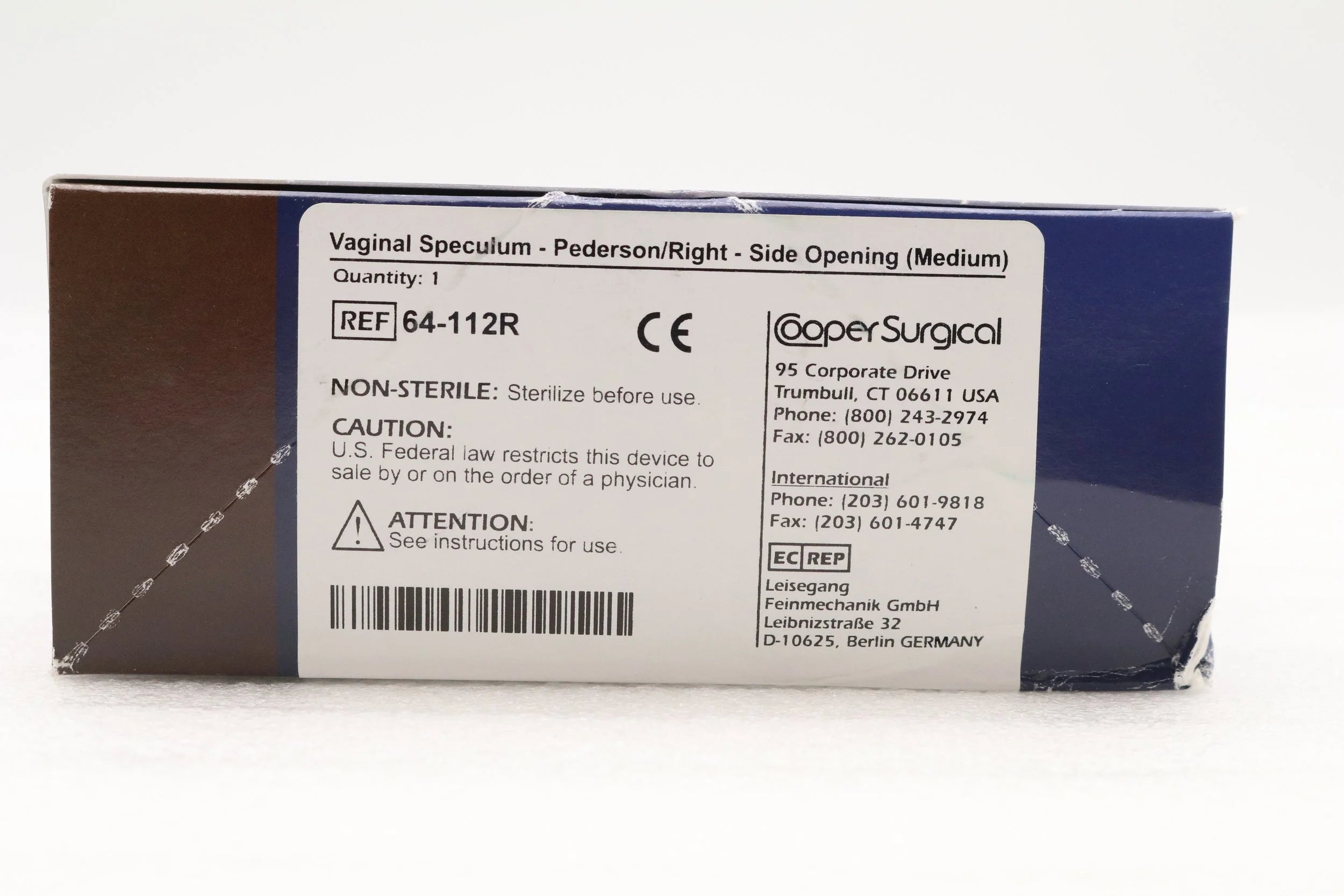 Cooper Surgical | 64-112R | Vaginal Speculum Pederson Right Side Opening Medium