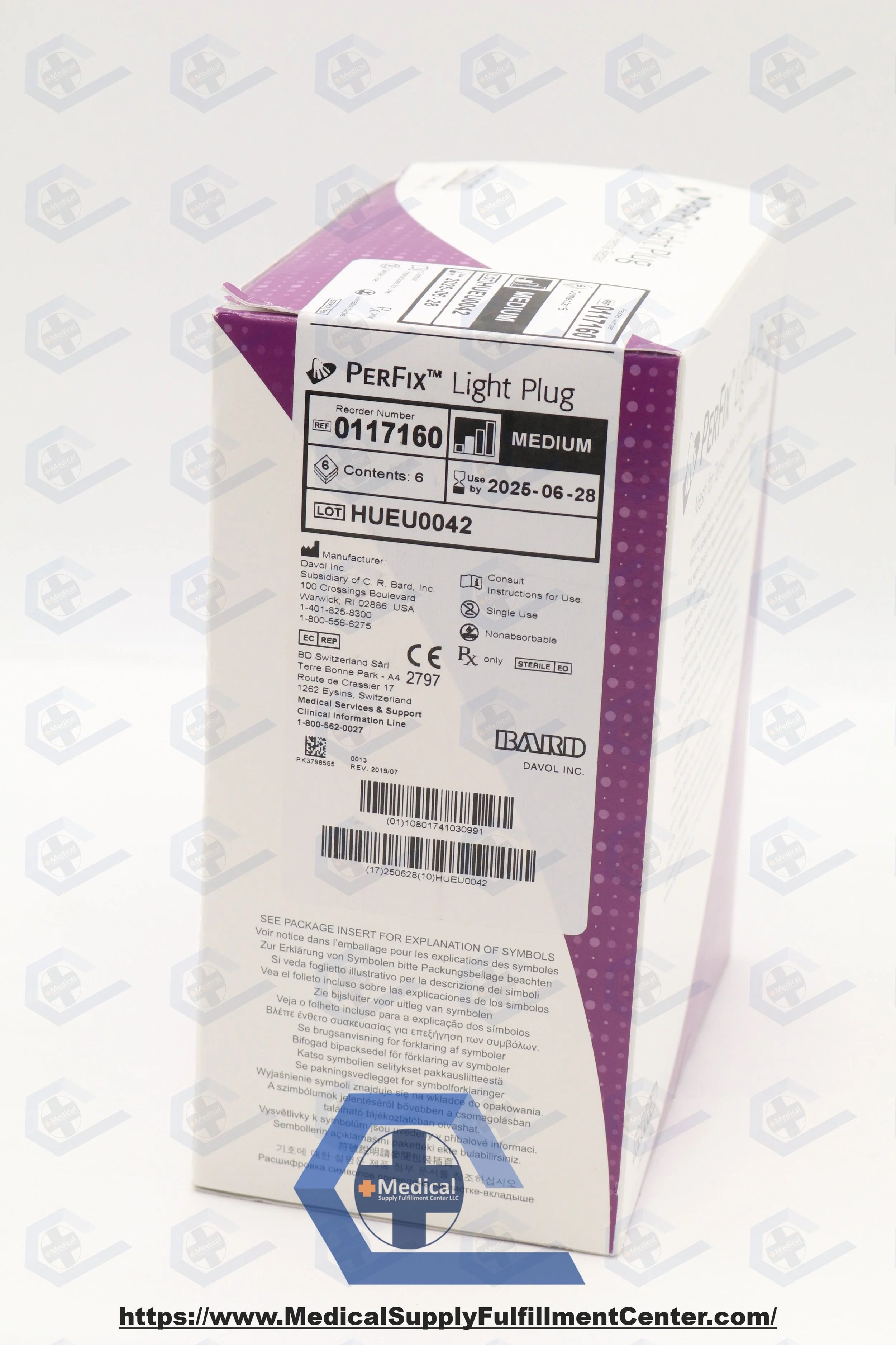 Bard | 0117160 | DAVOL PERFIX LIGHT PLUG MESH FOR TENSION-FREE GROIN HERNIA REPAIR, MEDIUM