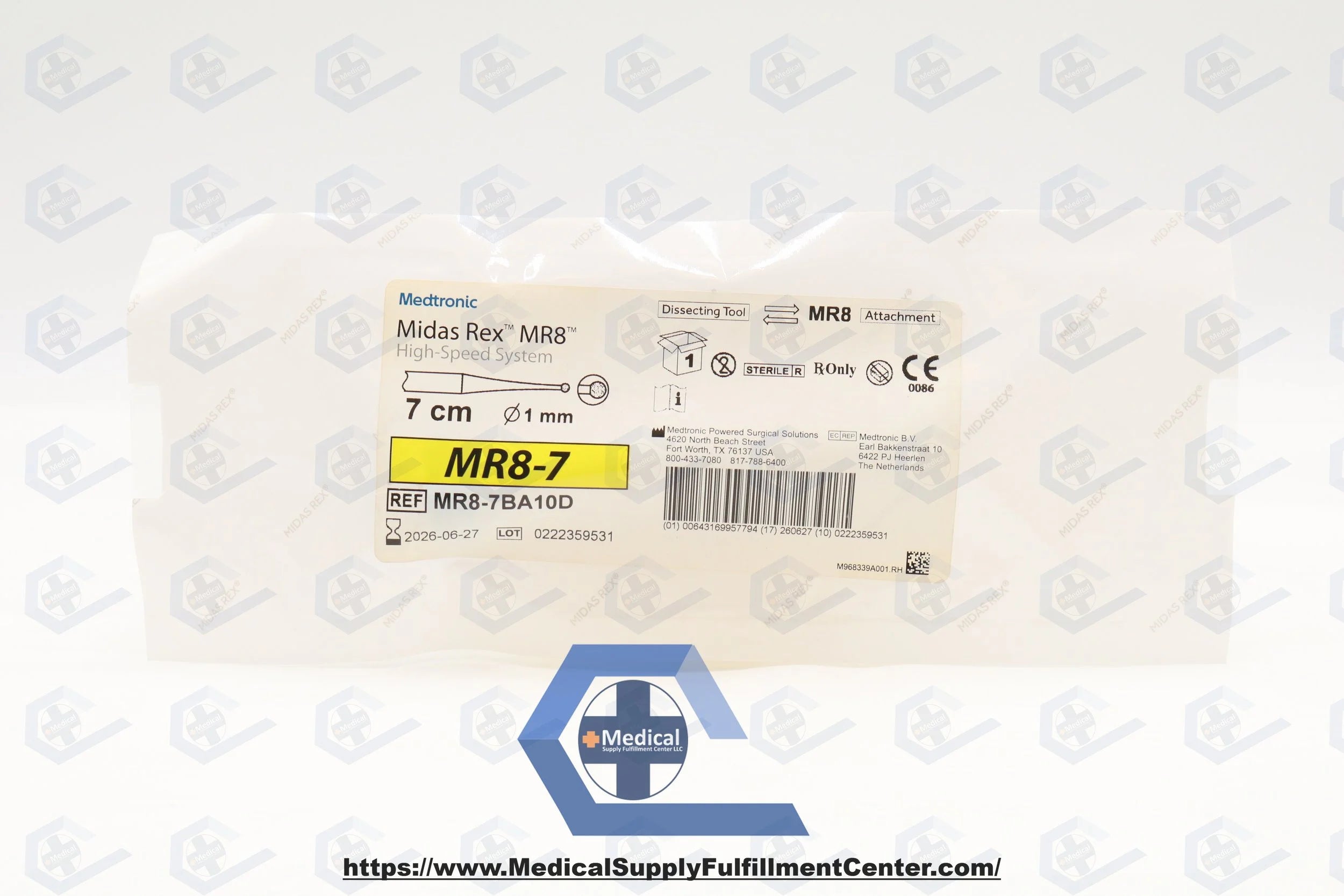 Medtronic | MR8-7BA10D | Cutting Burr, 1 mm Head Diameter, 7 cm Shaft Length