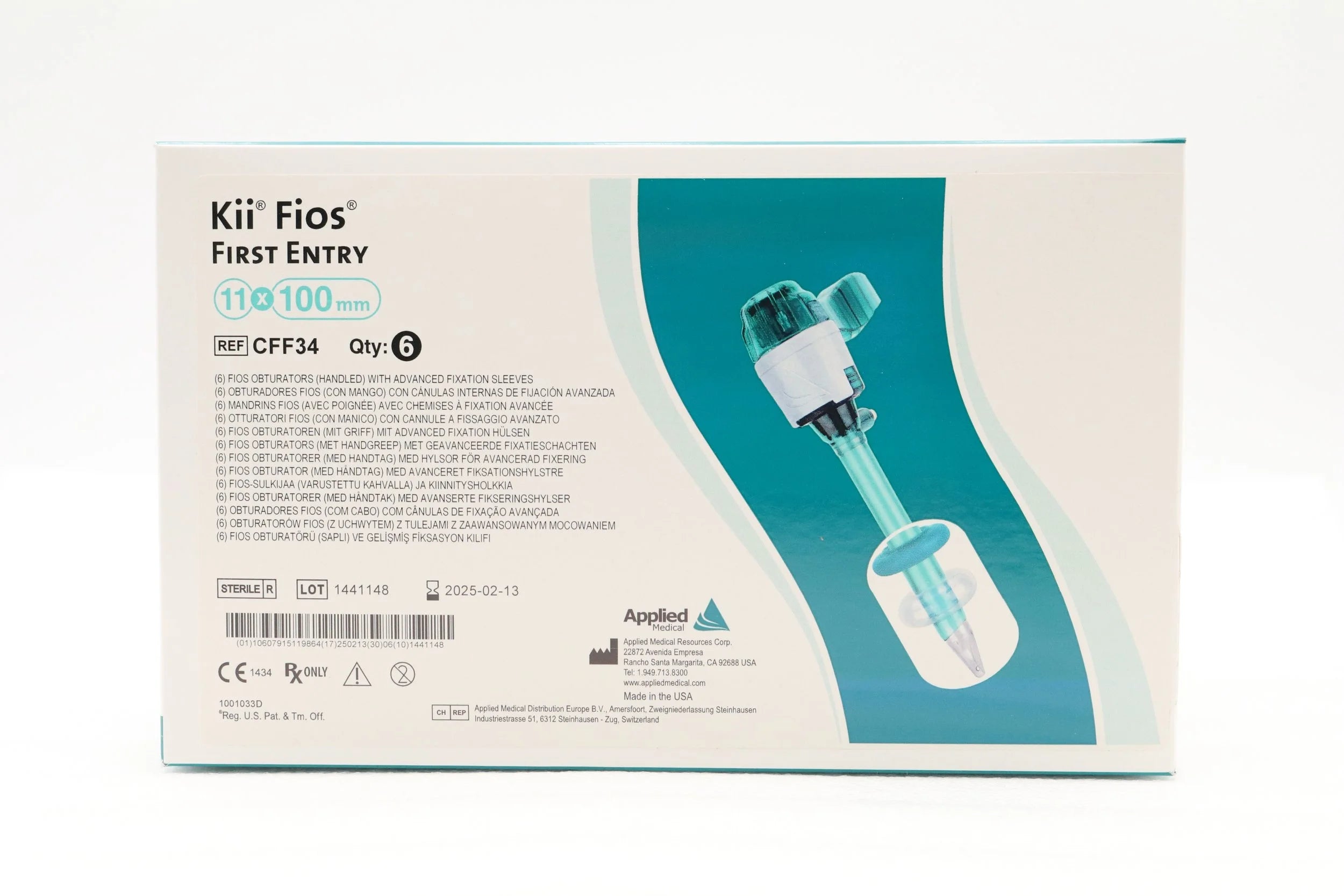 Applied Medical Technology | CFF34 | FIOS OBTURATOR HANDLED W/ ADV FIXATION SLEEVE, 11 X 100MM