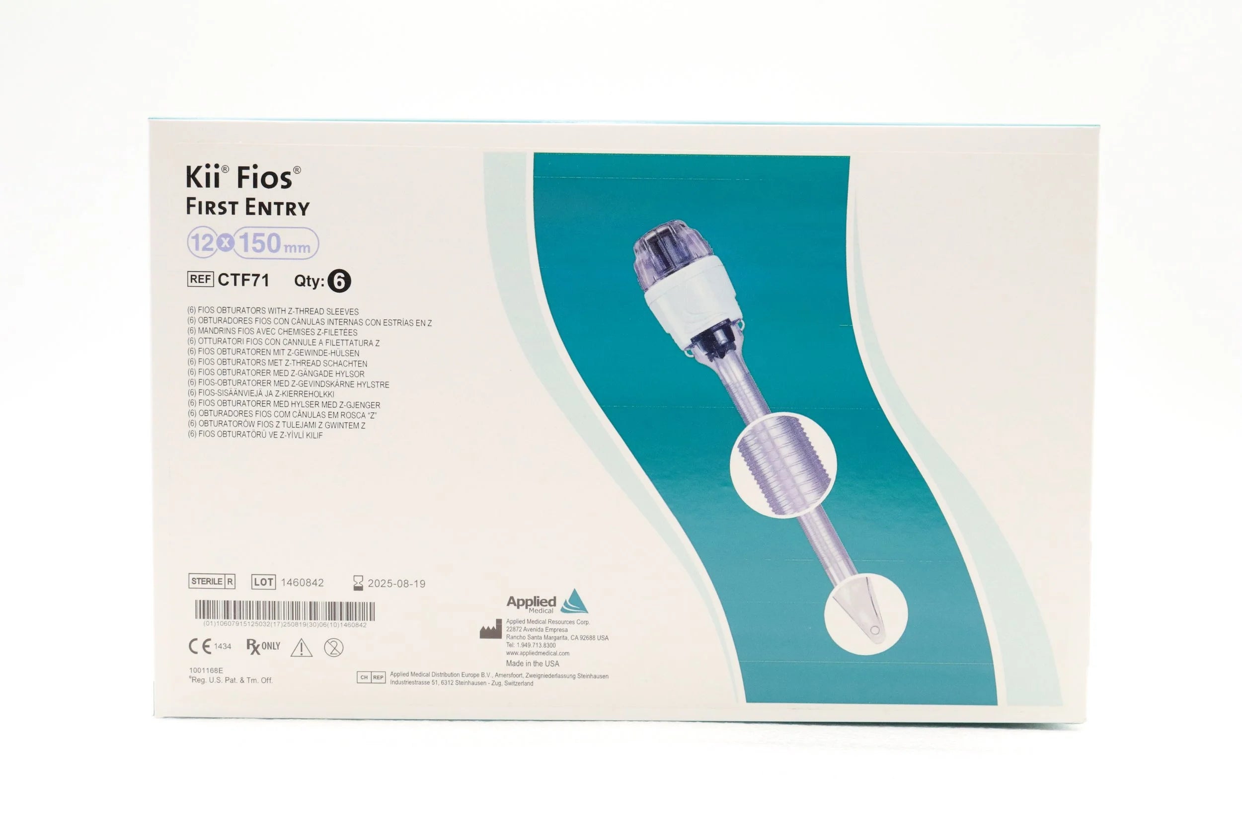 Applied Medical Technology | CTF71 | Kii Fios First Entry 12x150mm FIOS OBTURATORS WITH Z-THREAD SLEEVES