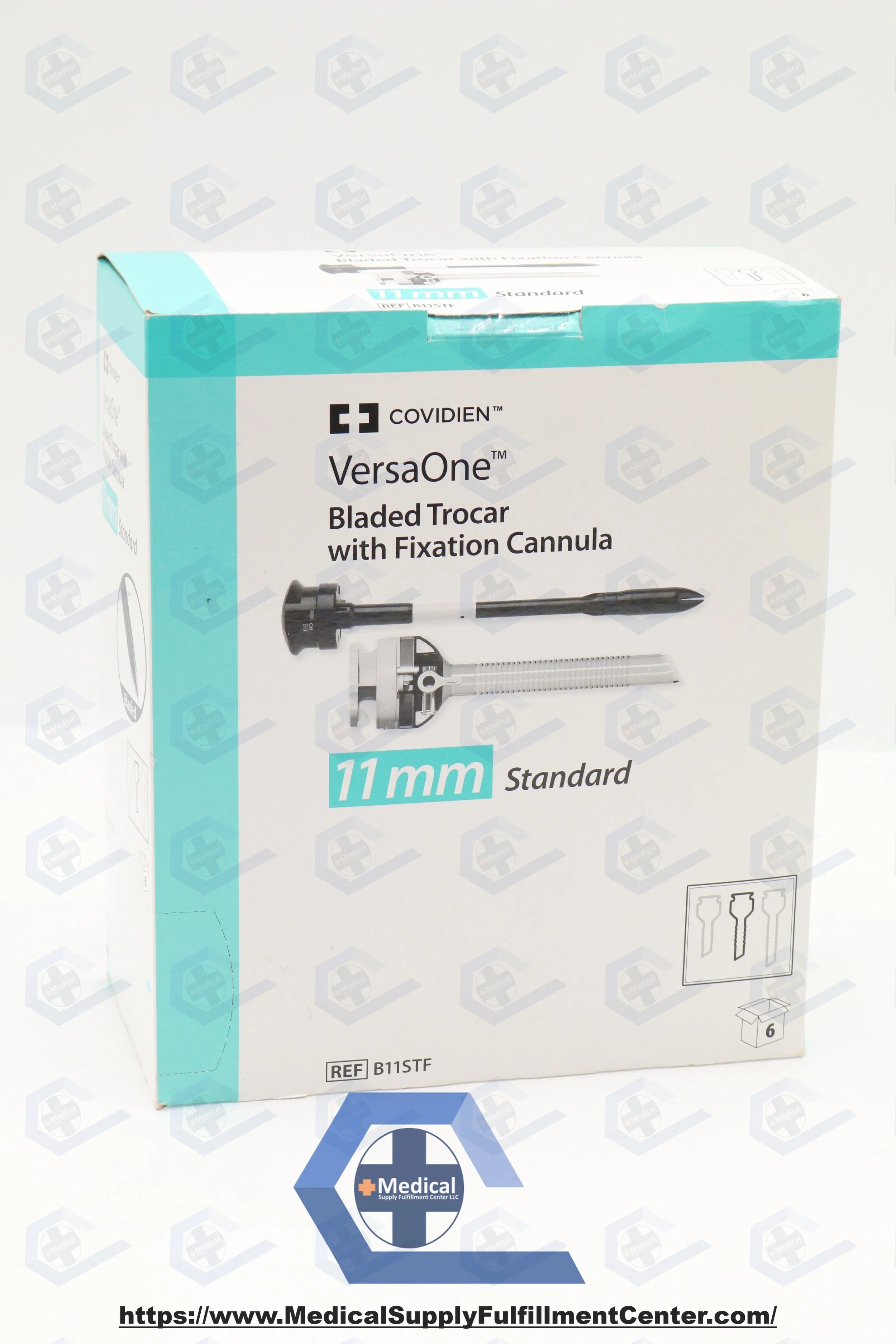 Covidien | B11STF | Medtronic VersaOne 11mm Bladed Trocar w/Fixation Cannula 100mm