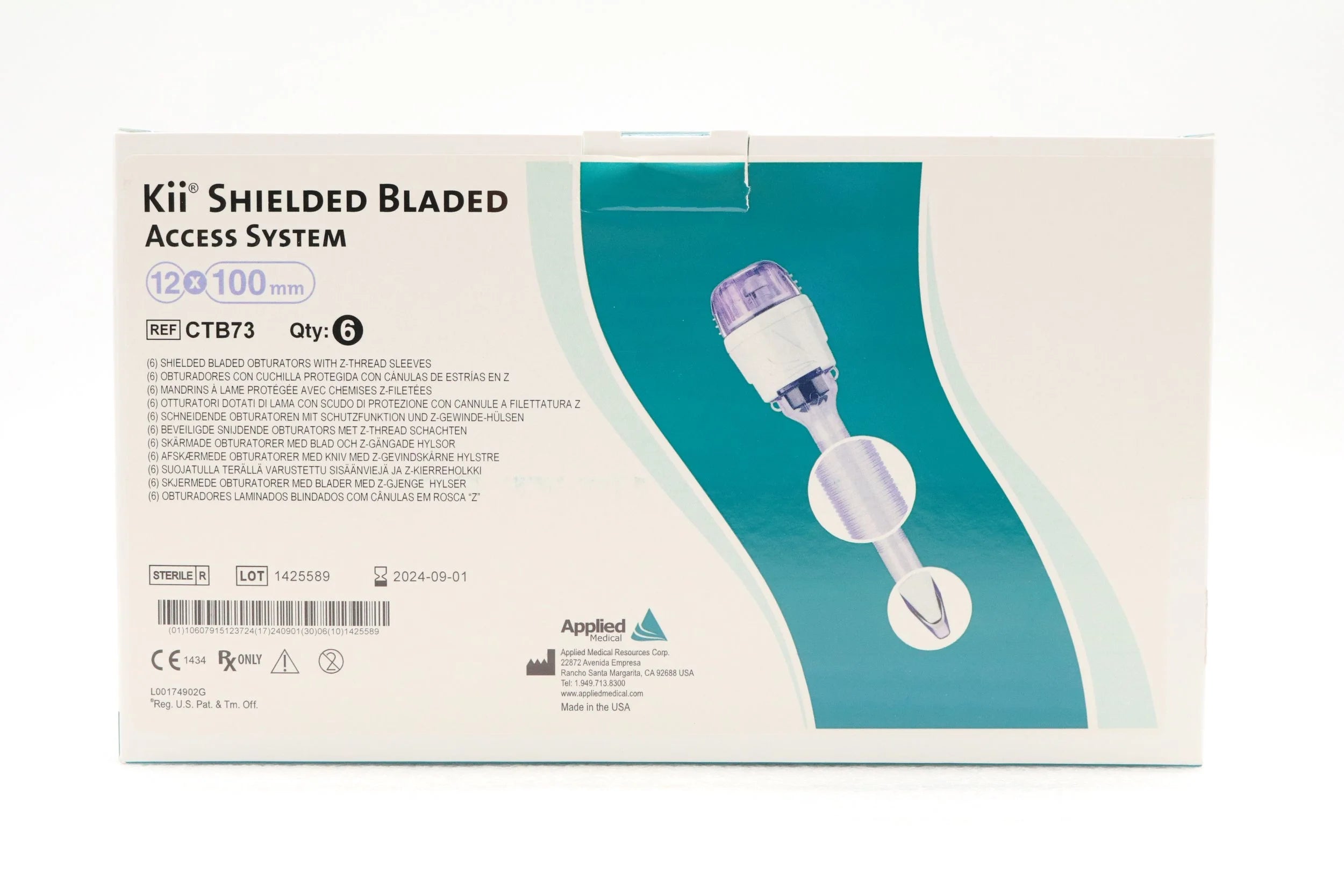 Applied Medical Technology | CTB73 | Kii Shielded Bladed Access System SHIELDED BLADED OBTURATORS WITH Z-THREAD SLEEVES