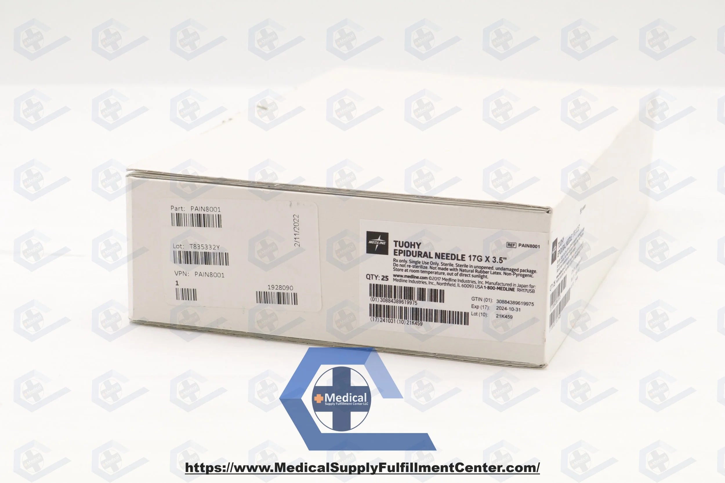Medline | PAIN8001 | Tuohy Epidural Needle 17G x 3.5"