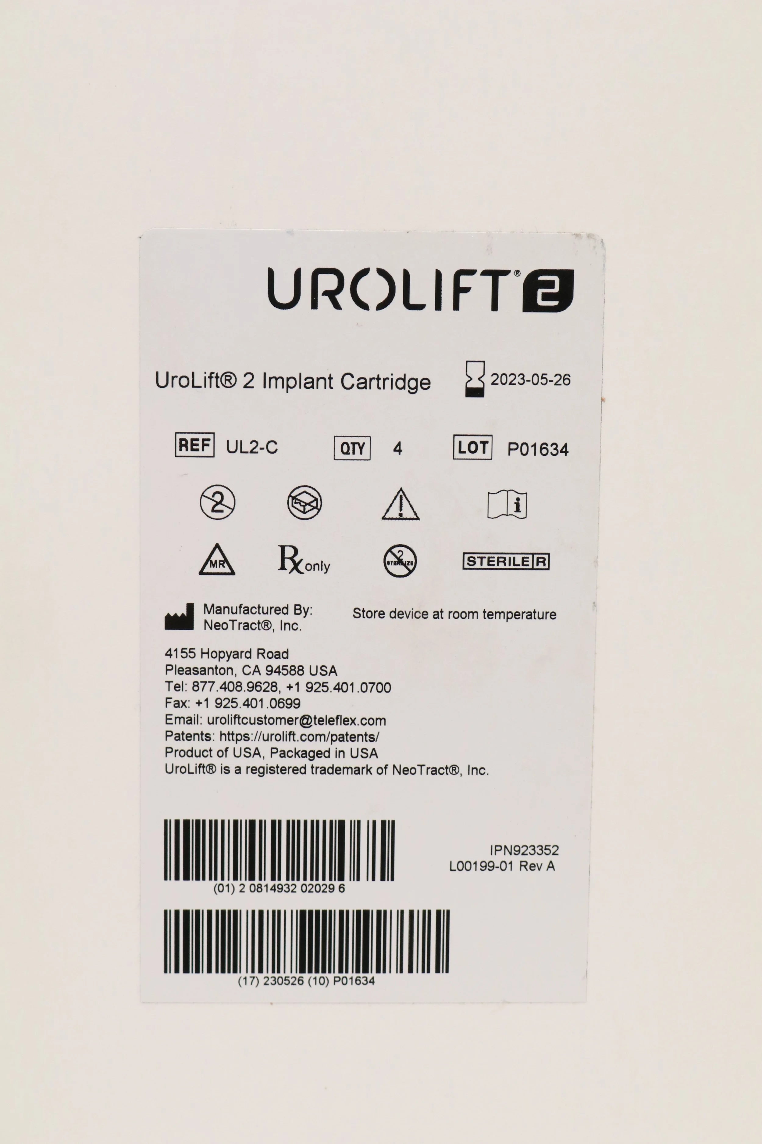 NEOTRACT | UL2-C | UROLIFT 2 IMPLANT CARTRIDGE