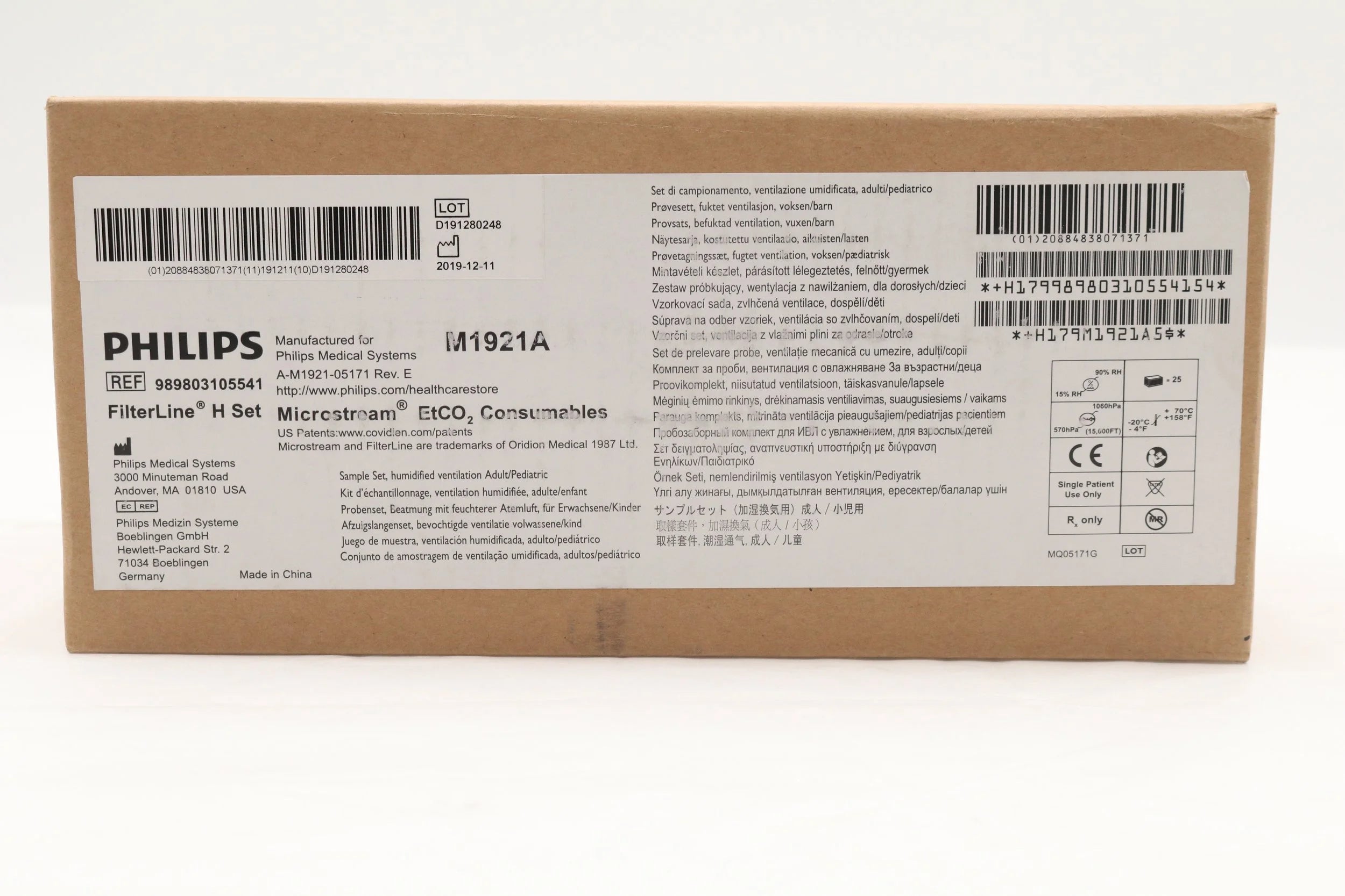Philips | 989803105541 | M1921A Sample Set, humidified ventilation Adult/Pediatric