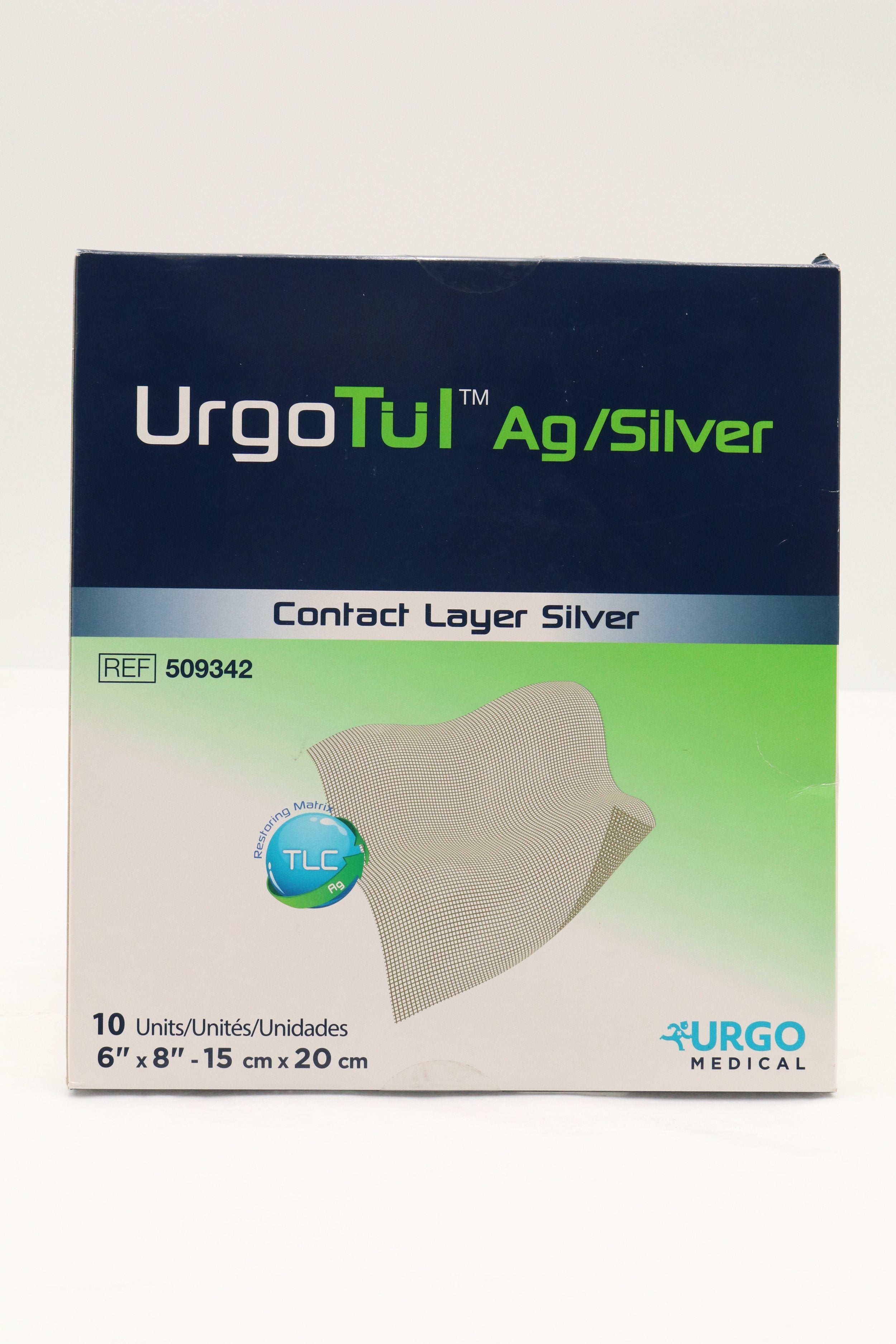 URGO | 509342 | Silver Wound Contact Layer Dressing UrgoTul AG Silver 6 X 8 Inch Rectangle Sterile