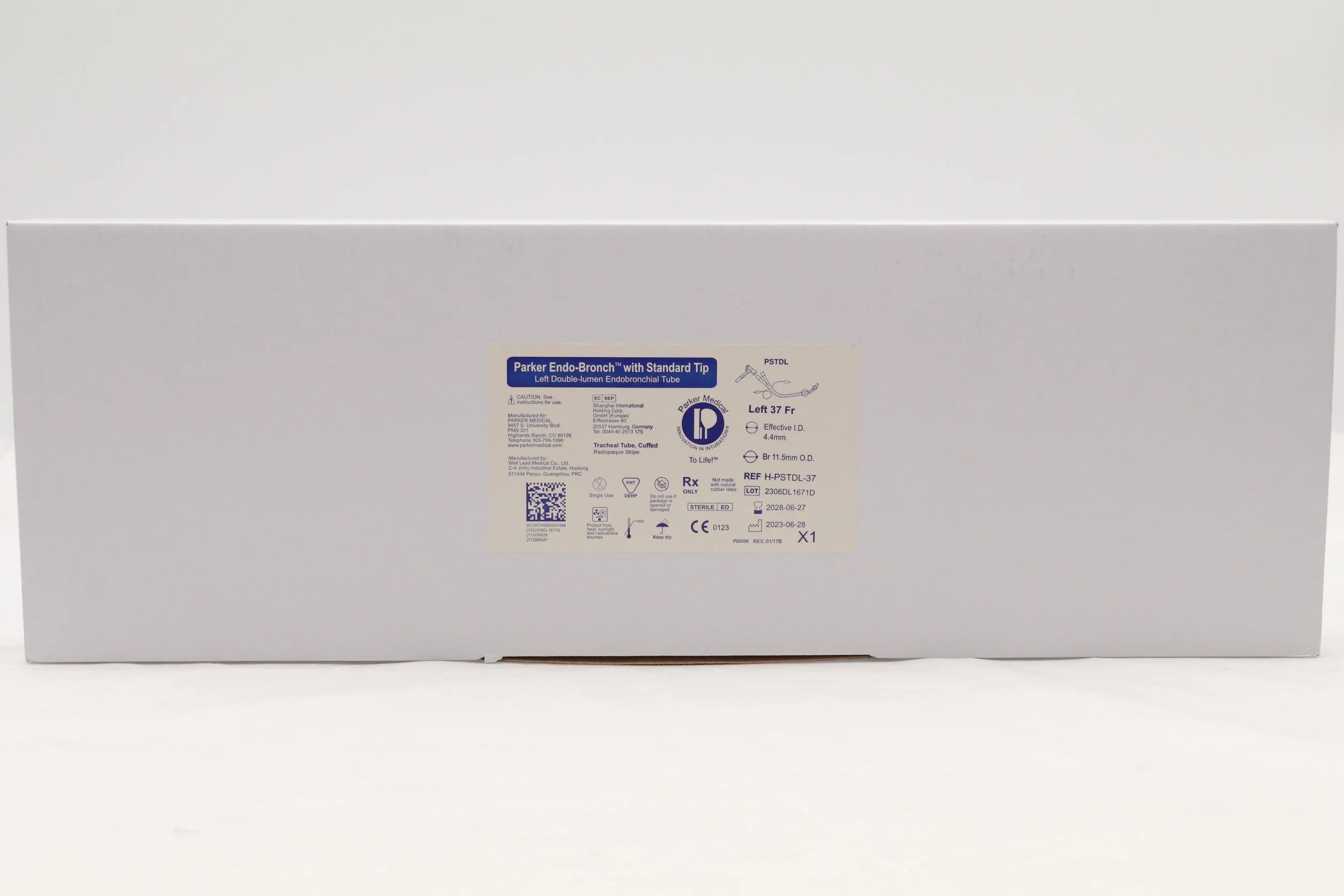 Parker Medical | H-PSTDL-37 | Endo-Bronch w/Standard Tip Endobronchial Tube, Left, 37F