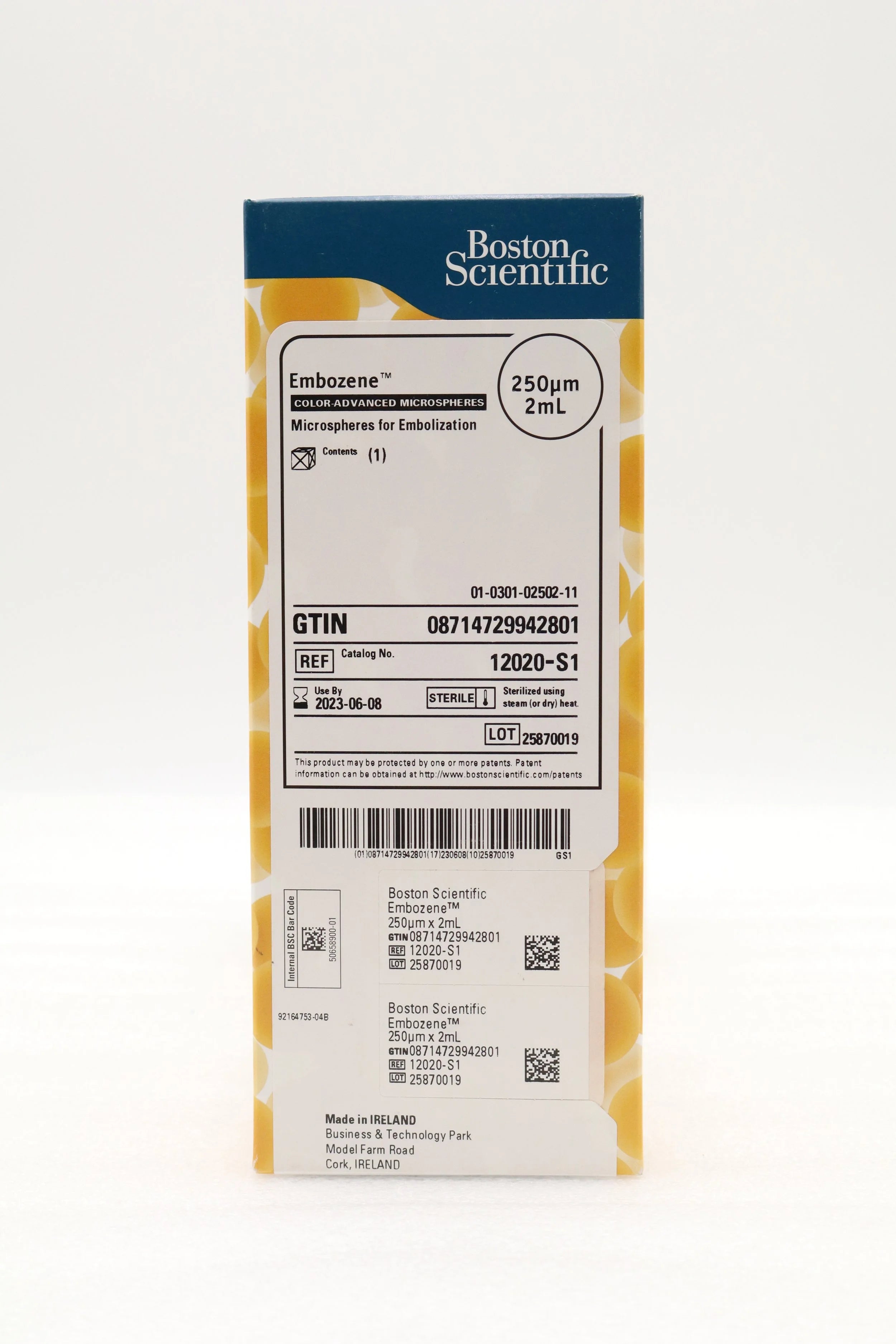 Boston Scientific | 12020-S1 | Embozene Microspheres 250µm x 2ml Yellow
