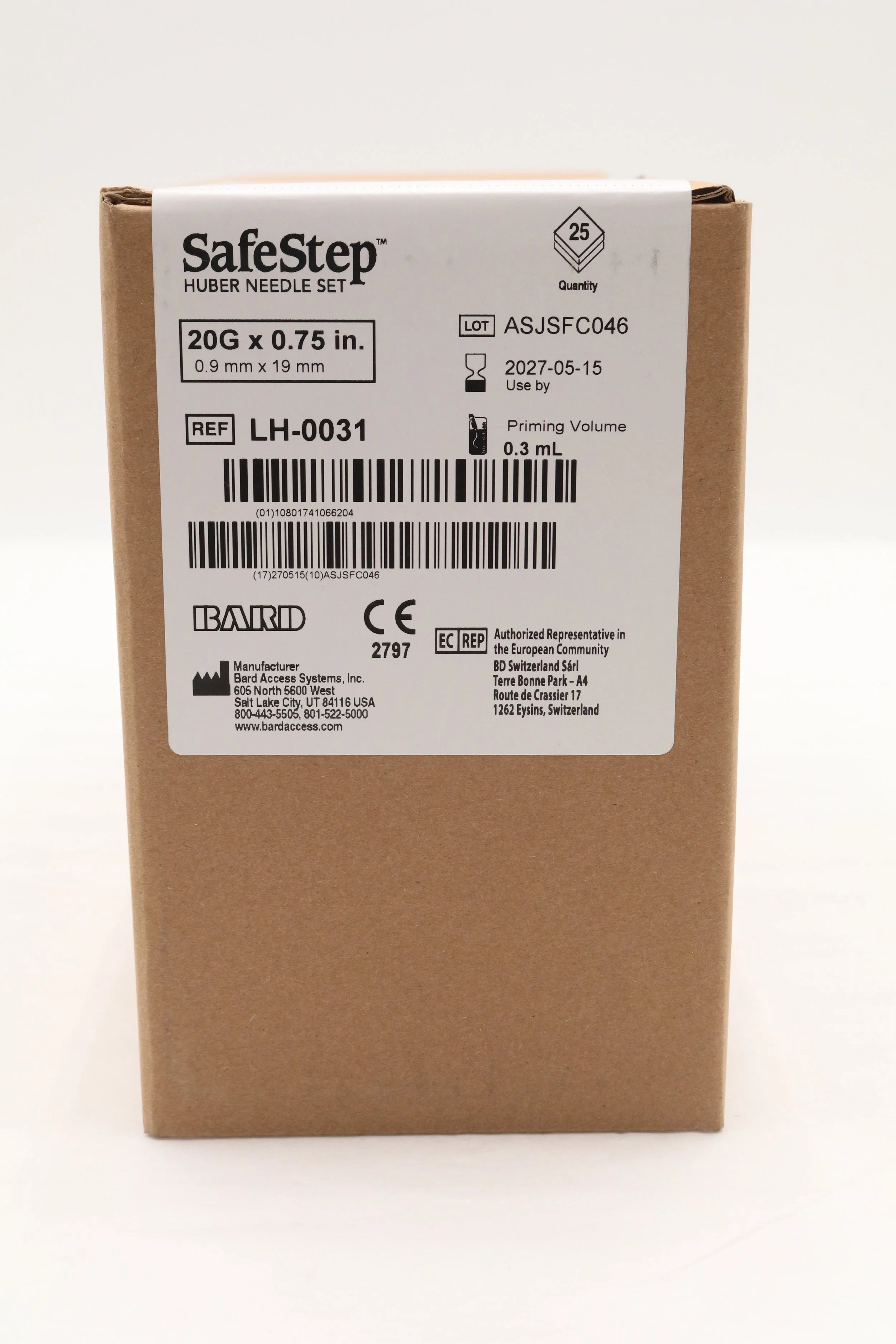 Bard | LH-0031 | SET, INFUSION, NEEDLE, HUBER 90DEG 20GA