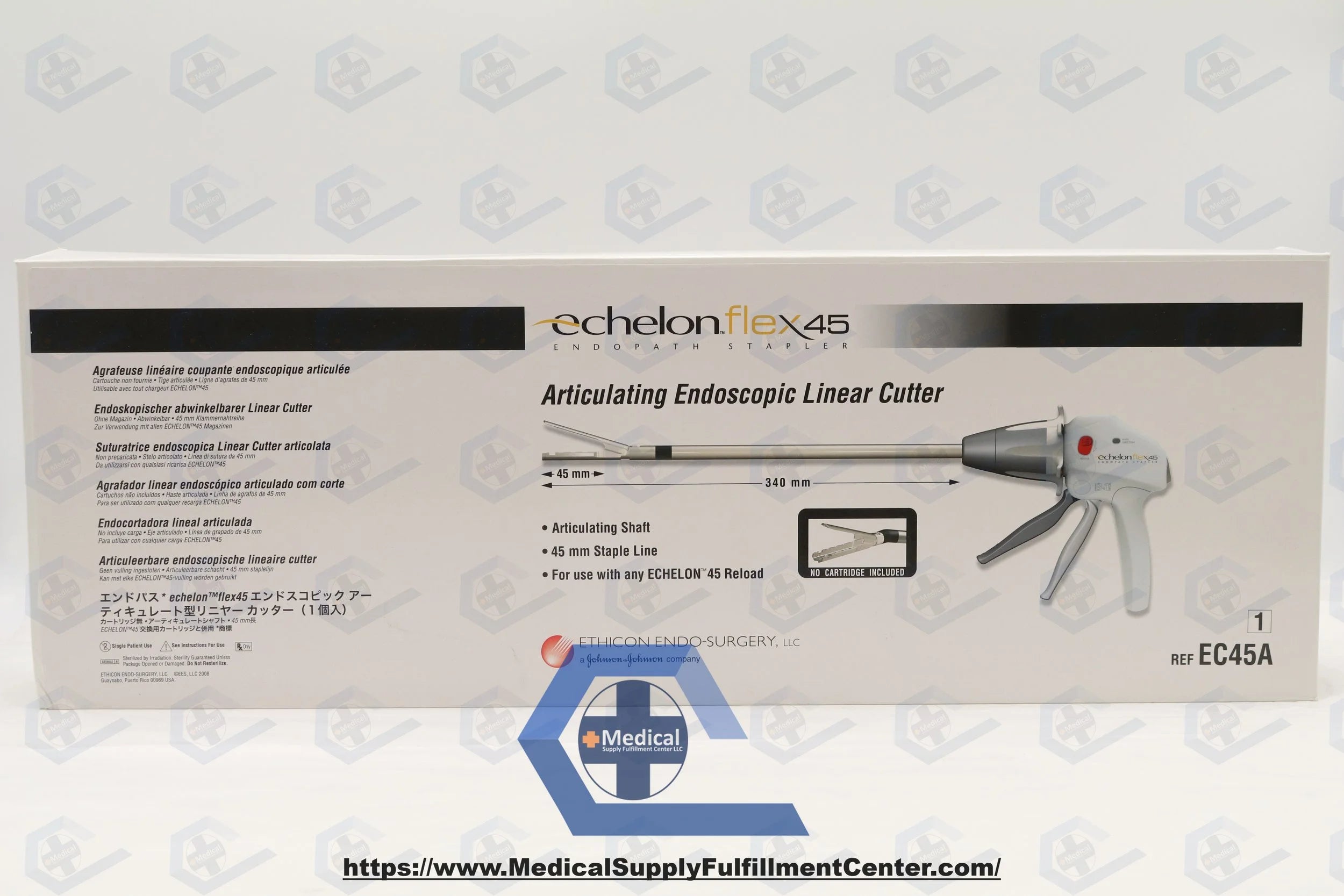 Ethicon | EC45A | ECHELON FLEX Articulating Endoscopic Linear Cutter, 45mm Stapler (Standard)