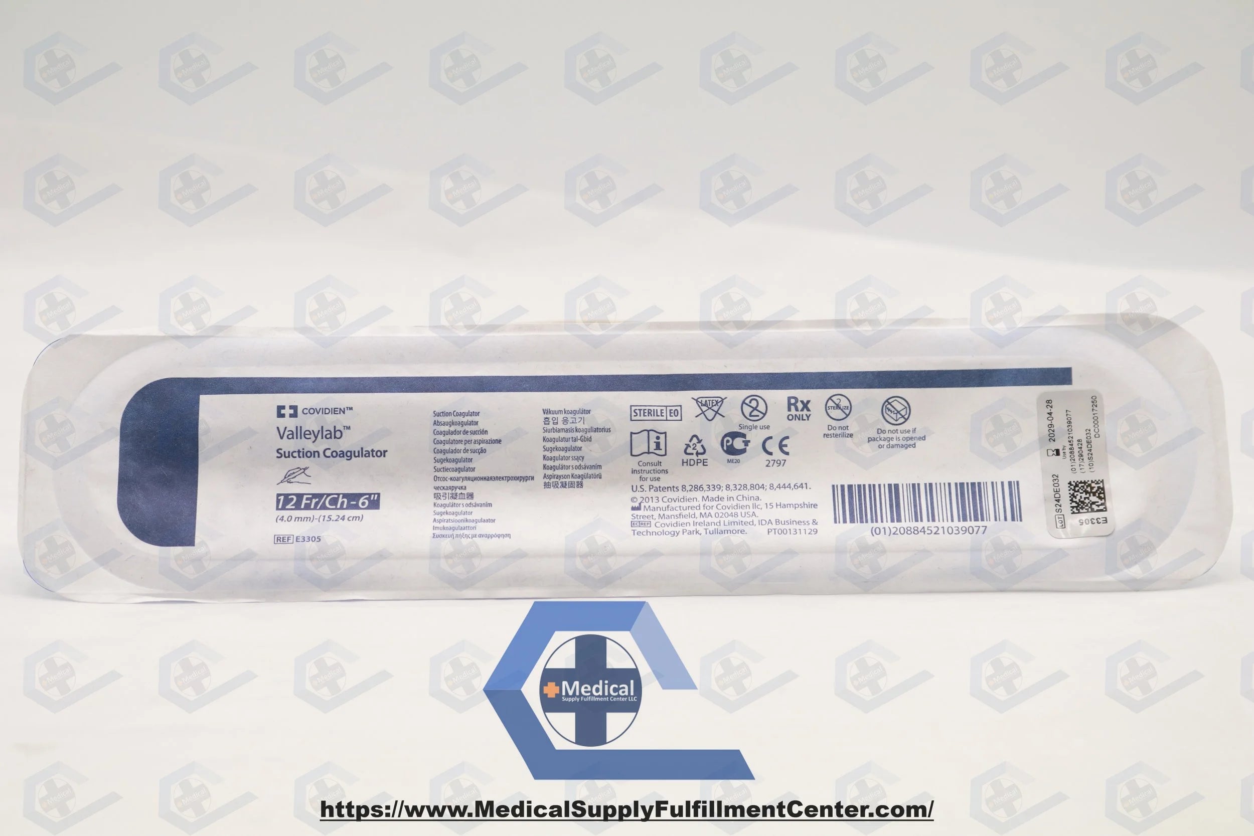 Covidien | E3305 | US Surgical Valleylab Suction Coagulators - 6" Suction Coagulator with Hand Switch, 12 Fr