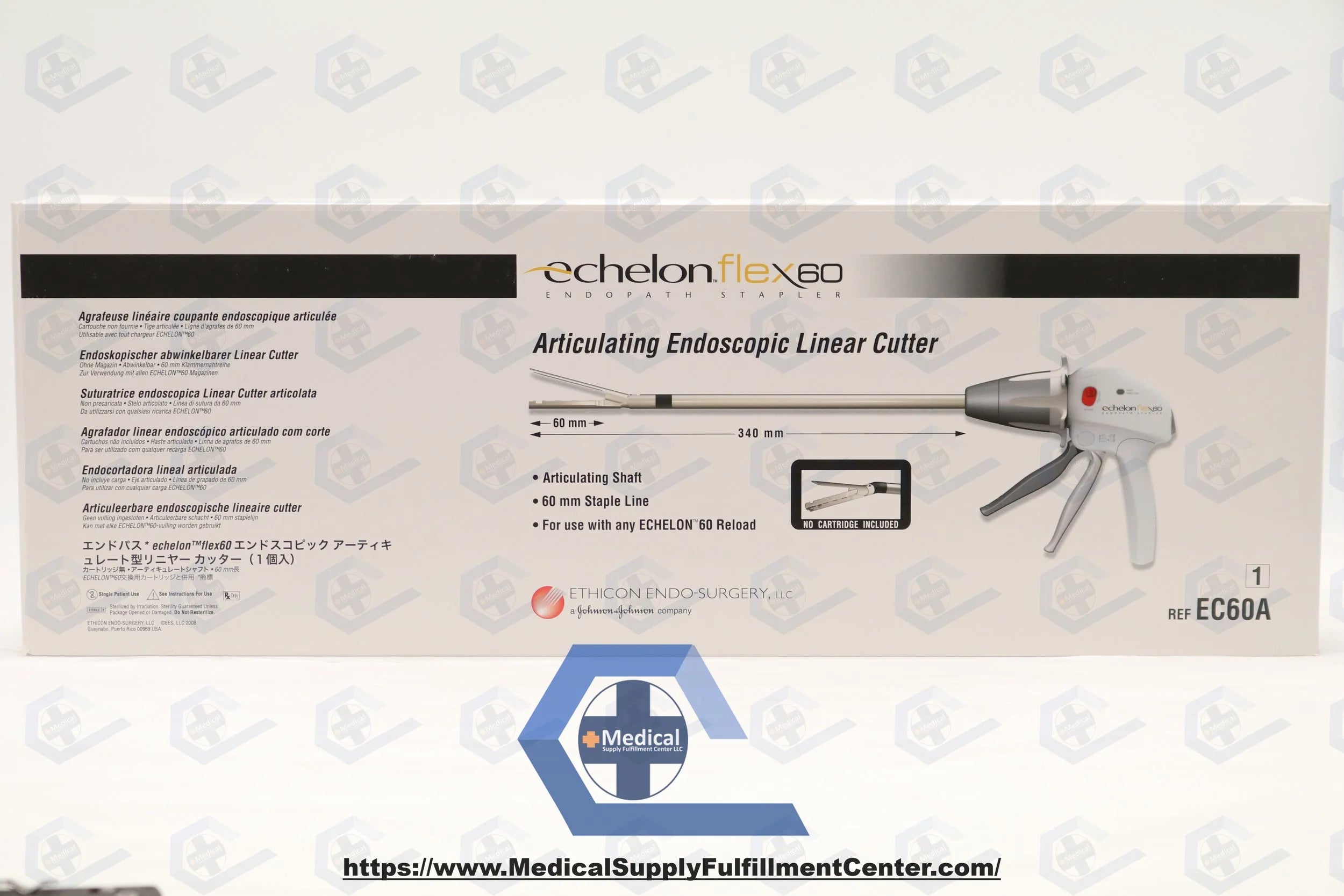 Ethicon | EC60A | ECHELON FLEX Articulating Endoscopic Linear Cutter, 60mm Stapler (Standard)