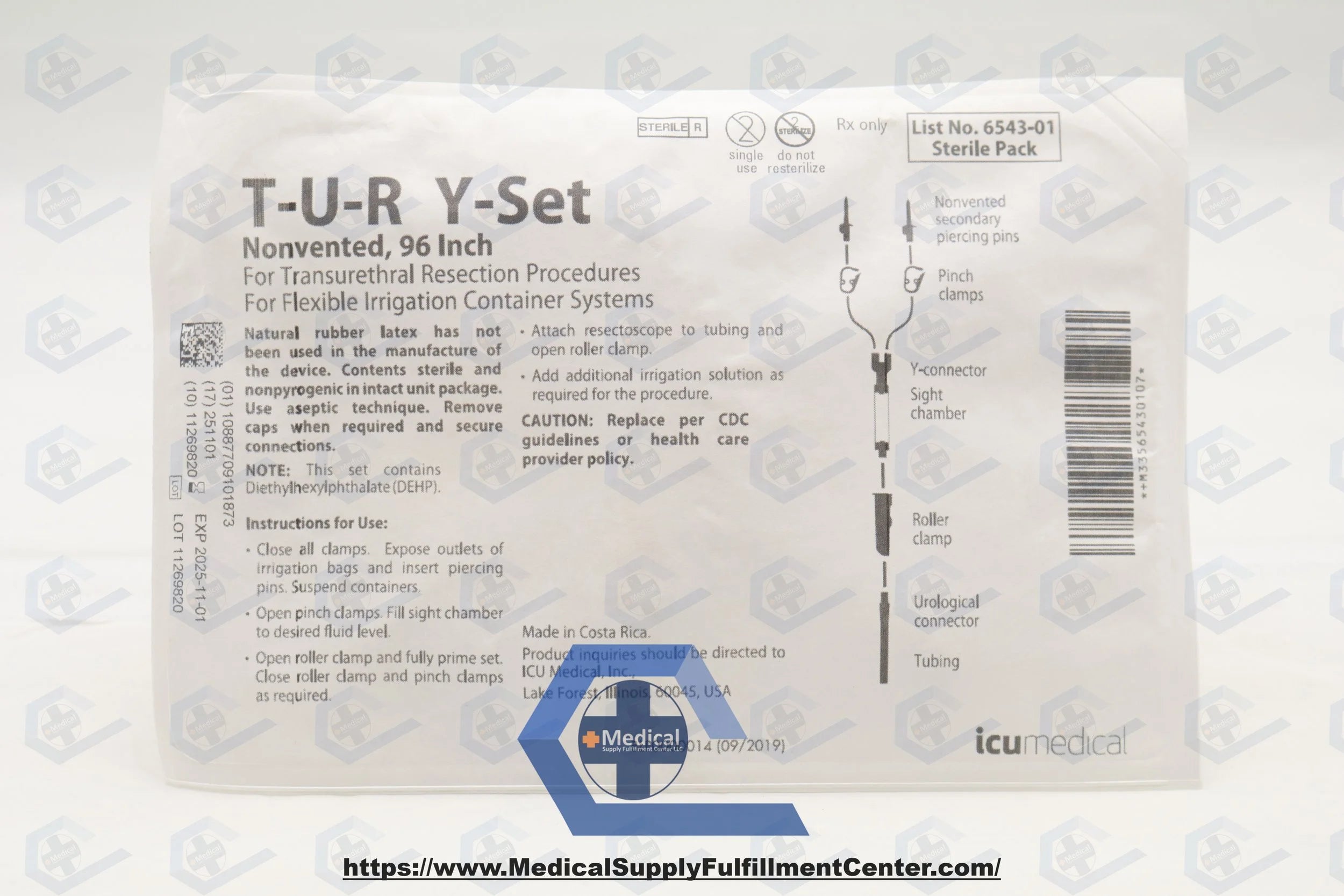 ICU Medical | 6543-01 | Cystoscopy and Irrigation Set - TUBE, IRRIGATION, CYSTO, TUR, LG, BOR, 96